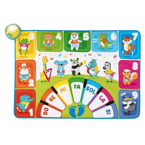 Chicco, Alfombra Musical, Modo Juego Libre y Modalidad Quiz, Luces y Sonidos, 90+ Frases y Canciones