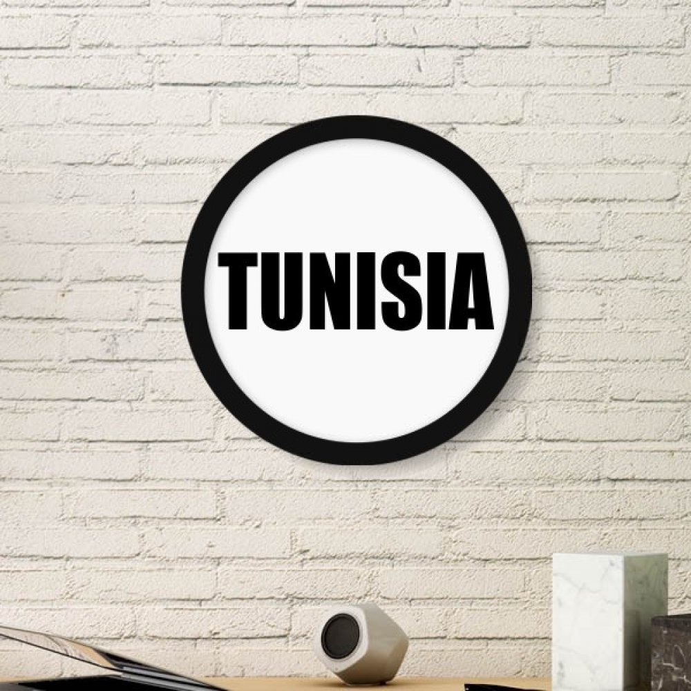 Cadre photo ronde Tunisie en bois noir, une idée cadeau souvenir originale