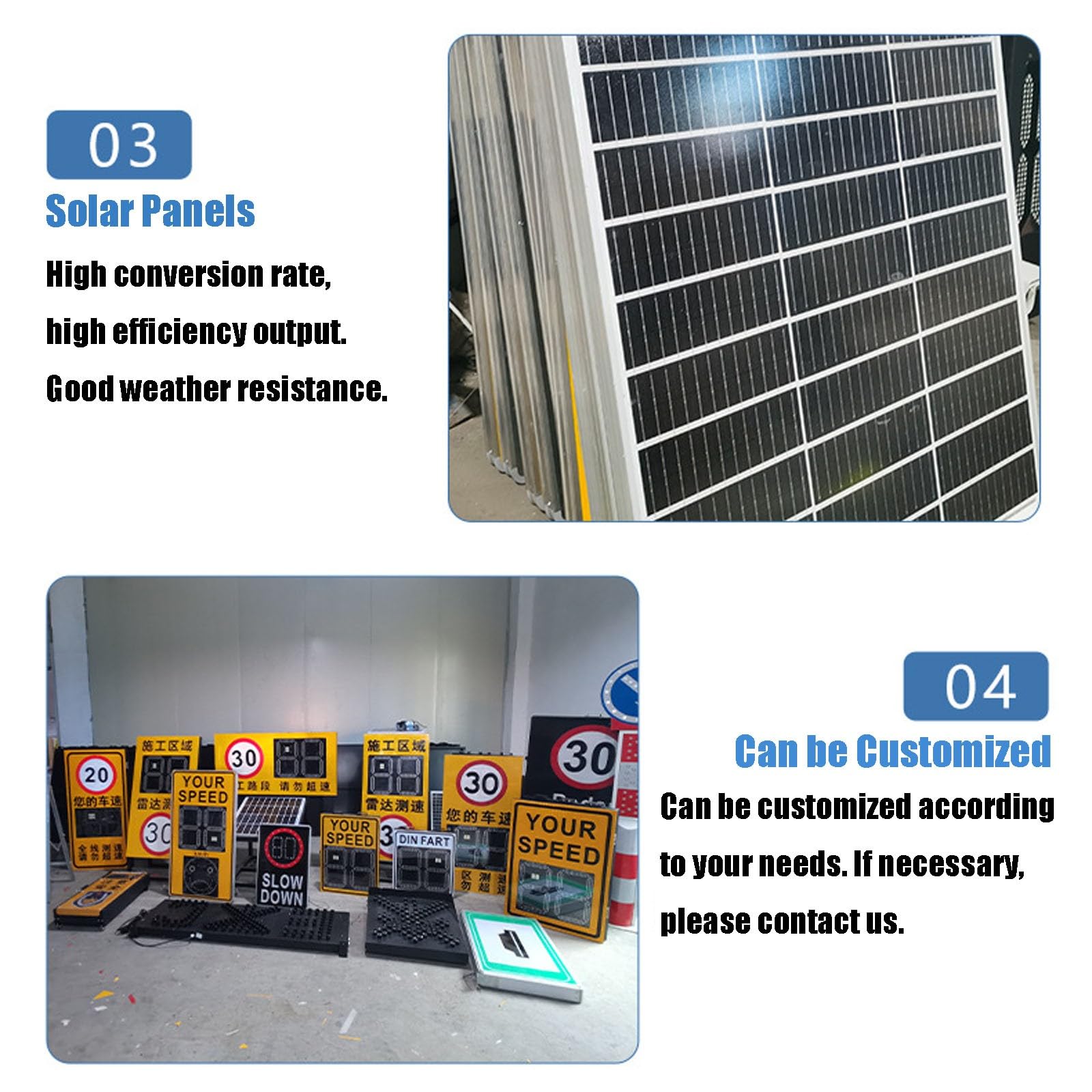 Señal De Retroalimentación De Límite De Velocidad De Radar con Energía Solar, Alta Visibilidad, Detector De Velocidad, Señales De Advertencia De Carretera, Pantalla LED