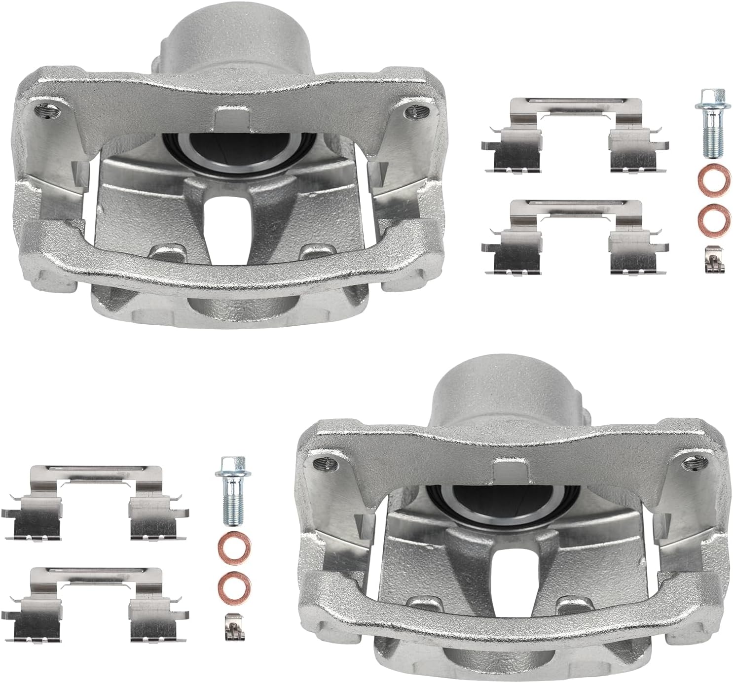 Autoround Front Disc Brake Caliper Assembly with Bracket fit for Toyota Camry 2005-2006/ Sienna 2004-2010/ Avalon 2005-2007/ Solara 2004-2008, Both Driver Passenger Side, Replacement # 19B2714 19B2715