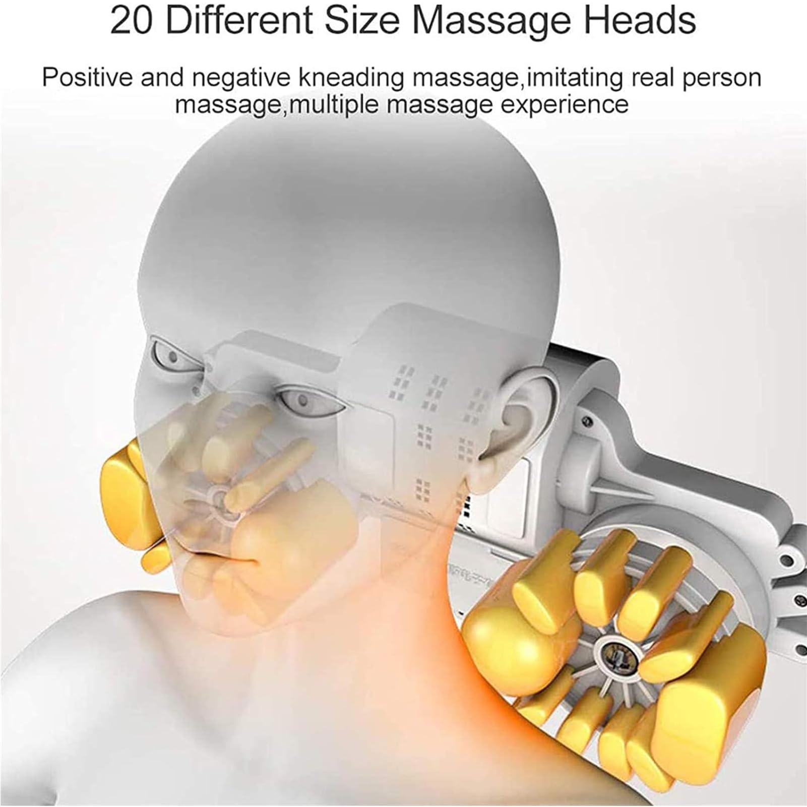 Colchón de masaje con 20 cabezales de masaje Shiatsu para cuello, 9 modos y 9 niveles, colchoneta de masaje calefactable para todo el cuerpo, masaje lumbar, pantorrillas, pies, relajación, espalda, c