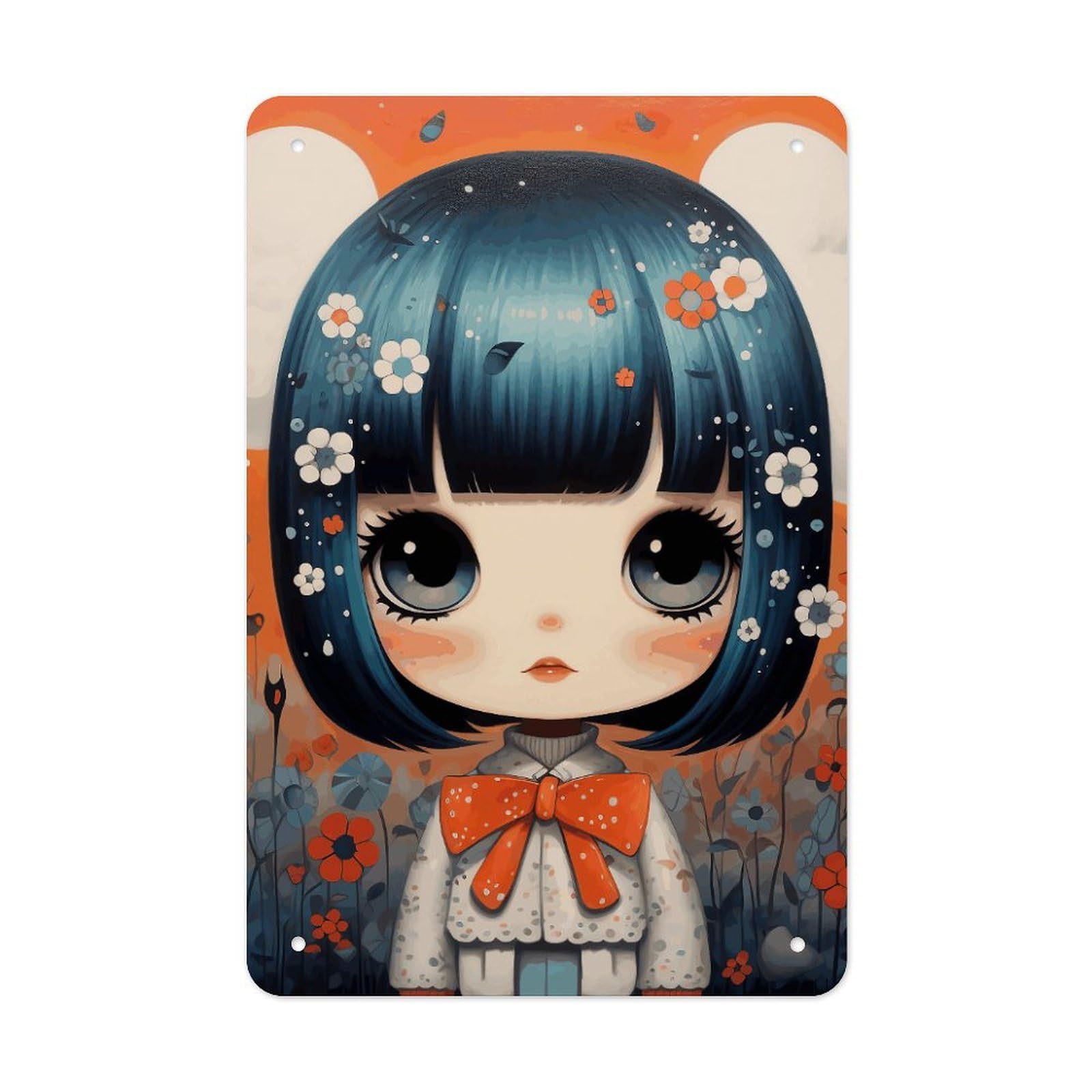 QMNLKH Anime Pictures Plaques for Wall Decor, Personalized Metal Tin Sign for Home, Multifunctional Poster for Office, Fashion Painting for Hallway, Wall Art Pictures, 7.9x11.8Inch