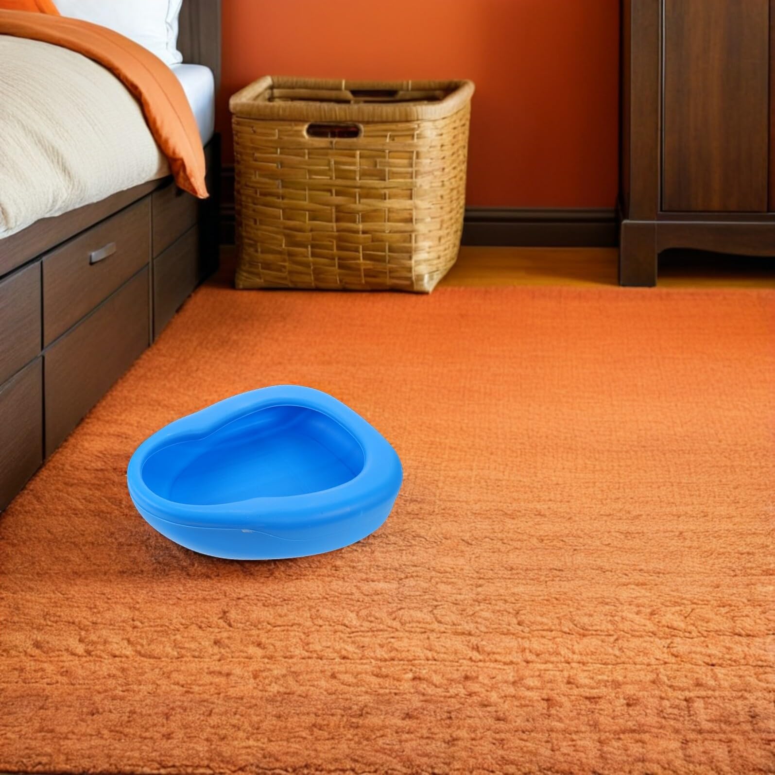 Padella da Letto per Adulti 2 Pezzi in Plastica Rinforzata | Bordo Ampio, Fondo Rinforzato, Design Ispessito, per Uomini e Donne Anziani, Uso Casa