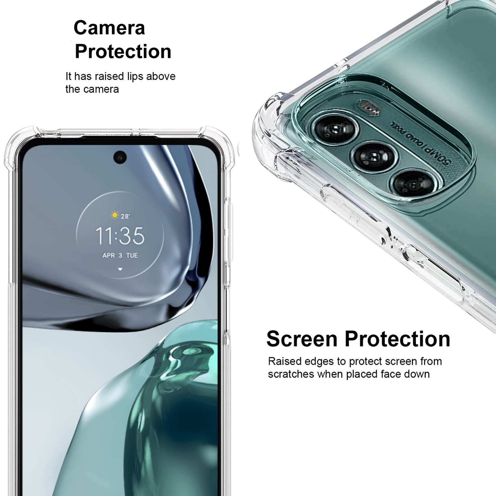 Kit Cover Trasparente + Vetro Temperato Per Motorola Moto G62 - Protezione Totale - Foto 5