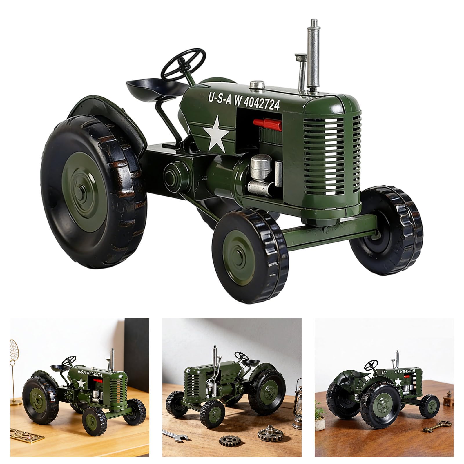 Modellino di rimorchio in metallo, auto d'epoca, veicolo da collezione, decorazione fatta a mano, modelli di auto classiche per la casa