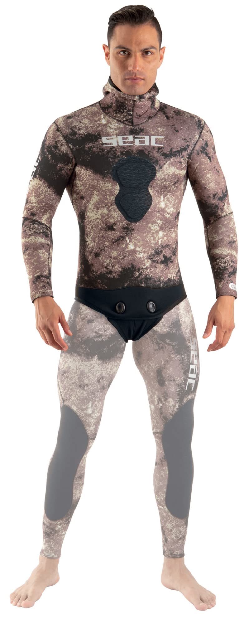 Seac Gannet, Chaqueta con Capucha y pantalón de Cintura Alta en Neopreno Stretch de 5 mm