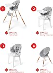 Skip Hop chaise haute bébé 4-en-1 convertible, EON, Avoine