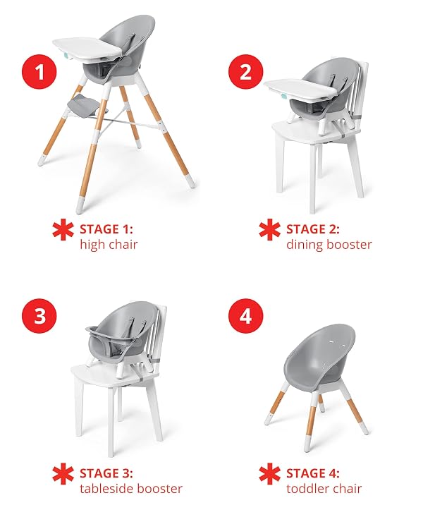 Skip Hop Baby High Chair 4-in-1 Convertible High Chair, EON, Oat by Skip Hop - Image 3