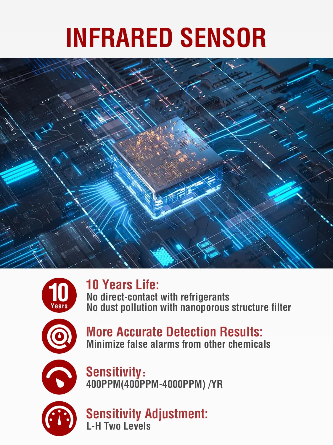 Snapklik.com : R744 Refrigerant Leak Detector, Aprvtio ALD-40 Air