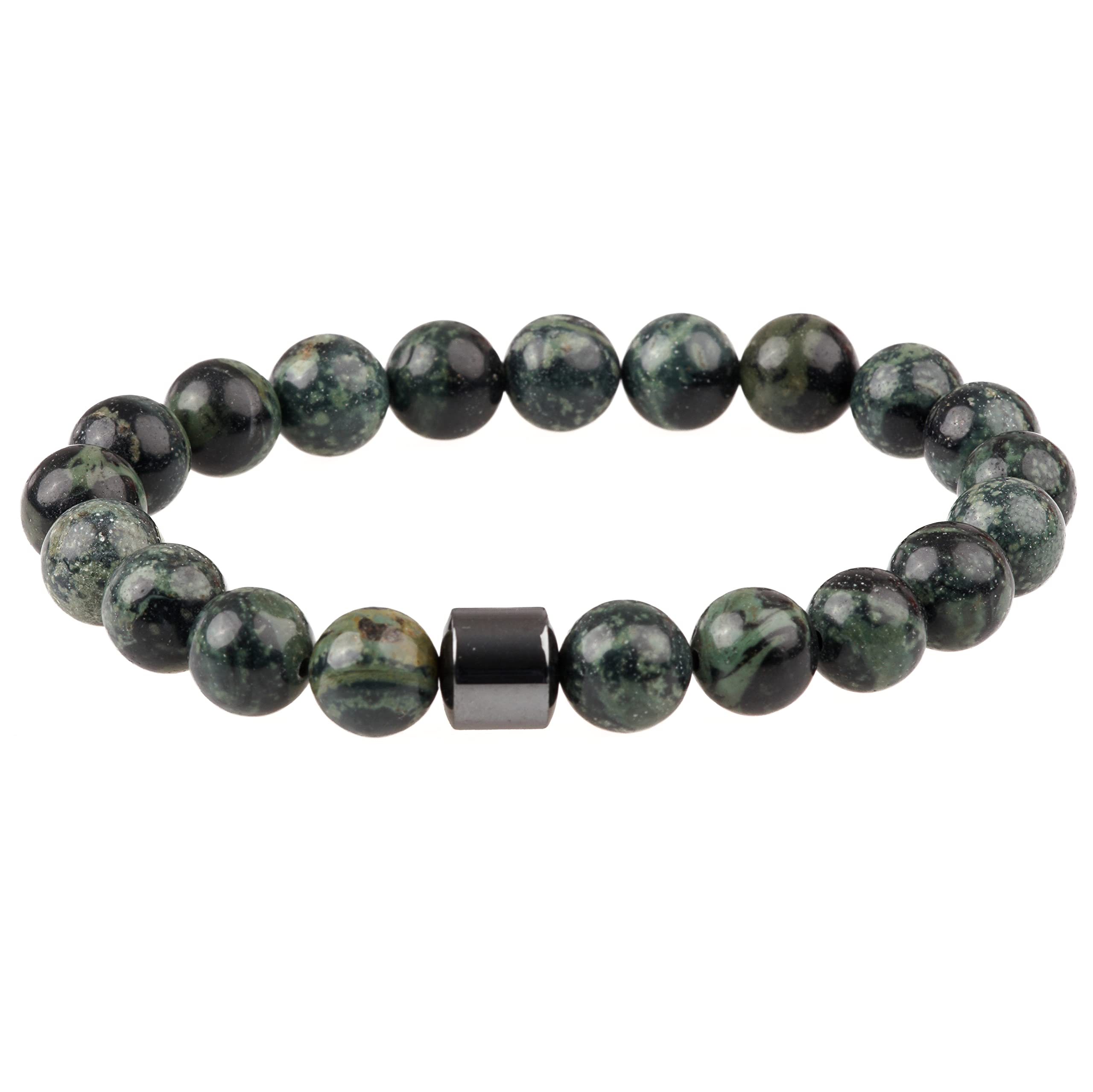 THE MEN THING AZURITE MOSS - Beads Bracelet with Natural Stone - 7 inch Stretch Bracelet (B0BM69DCP5) Amazon Price History, Amazon Price Tracker