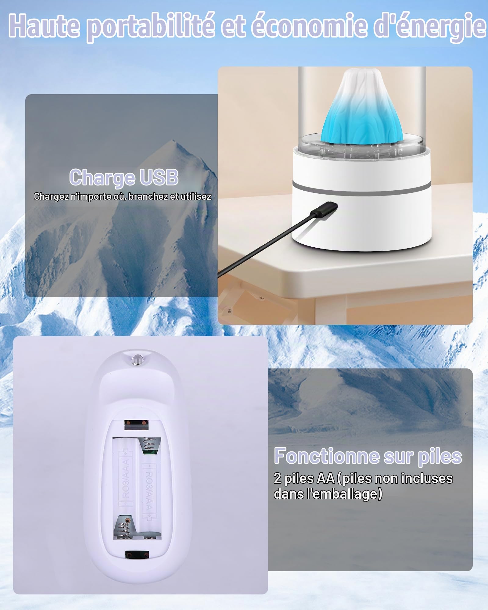 Lampe à Volcan pour Enfants, LED Veilleuse Lampe Volcan avec 17