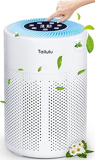 Air Purifier for Bedroom, H13 True HEPA Air Purifier for Home Large Room Up to 1722ft², with Night Light, Sleep Mode for Allergies Pets Dust Smoke Pollen Dander Hair Smell and Dog Odor