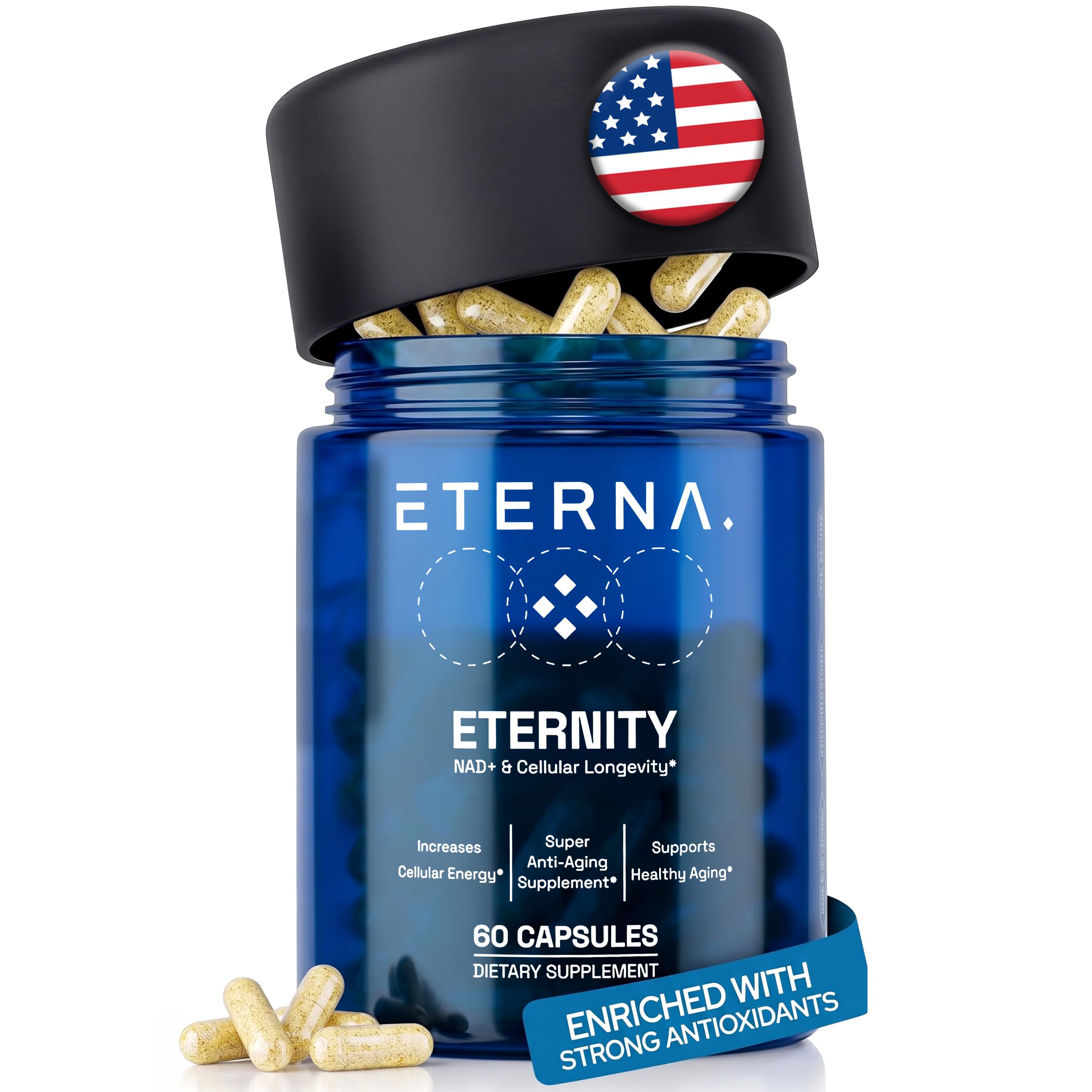Eternity NAD+ Resveratrol Supplement for Men & Women - 1 Month Supply