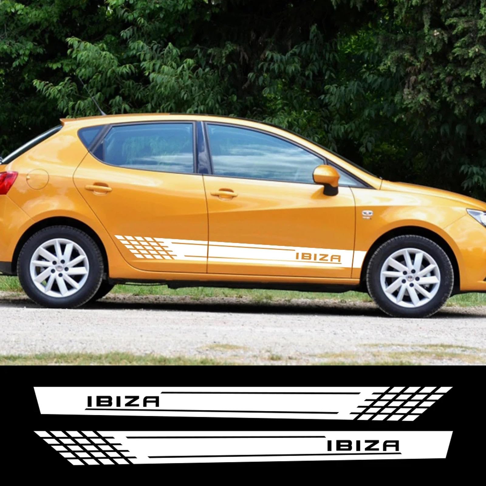 2PCS Auto Porta Laterale Adesivi Strisce Decor Styling Pellicola Del Vinile Decalcomanie, per Seat Ibiza 6L 6J 6K 6f Fr Accessori Auto