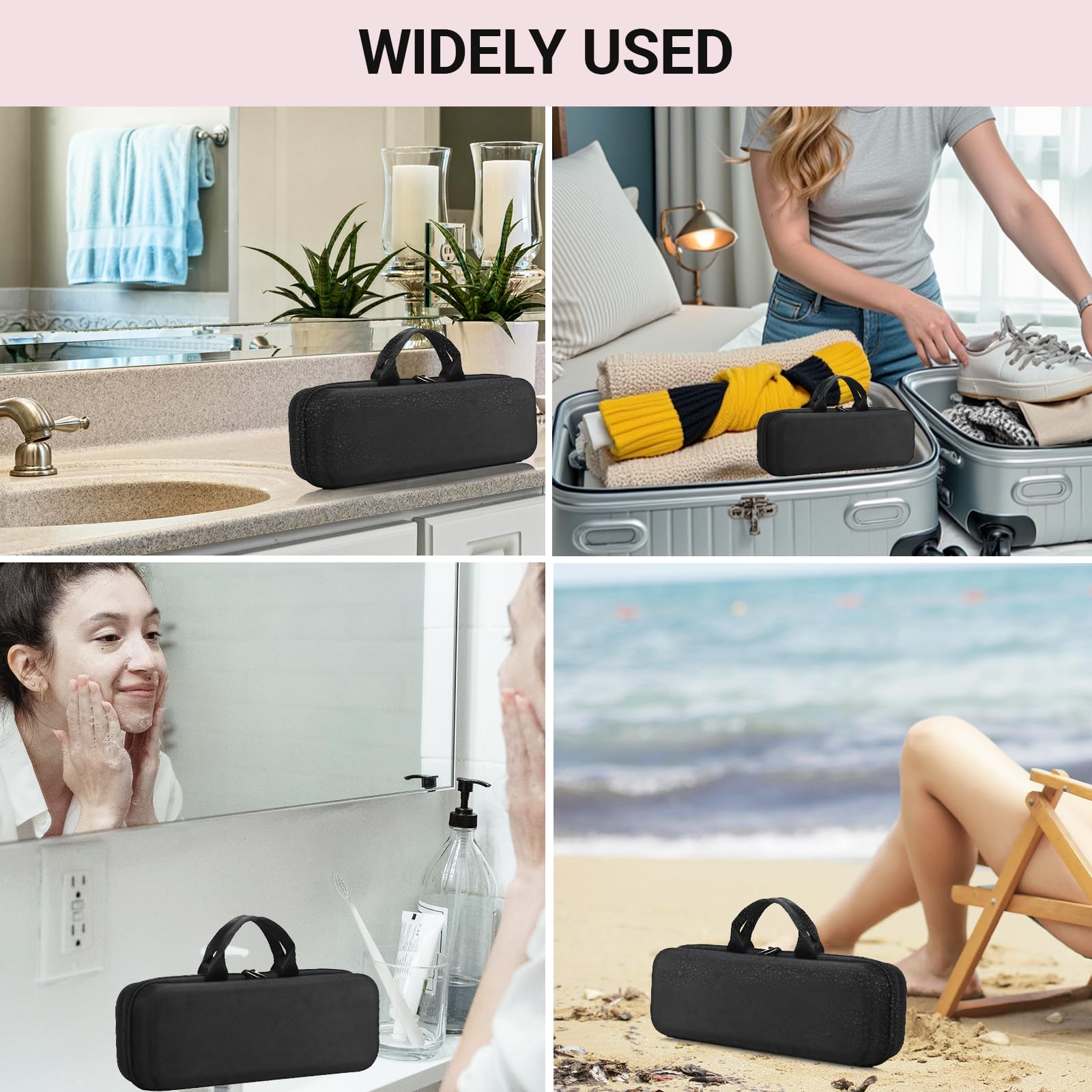 Bolsa de transporte para plancha de pelo Dyson Airstrait HT01, estuche rígido para plancha de pelo, impermeable, resistente a los arañazos y almacenamiento organizado para accesorios de potencia