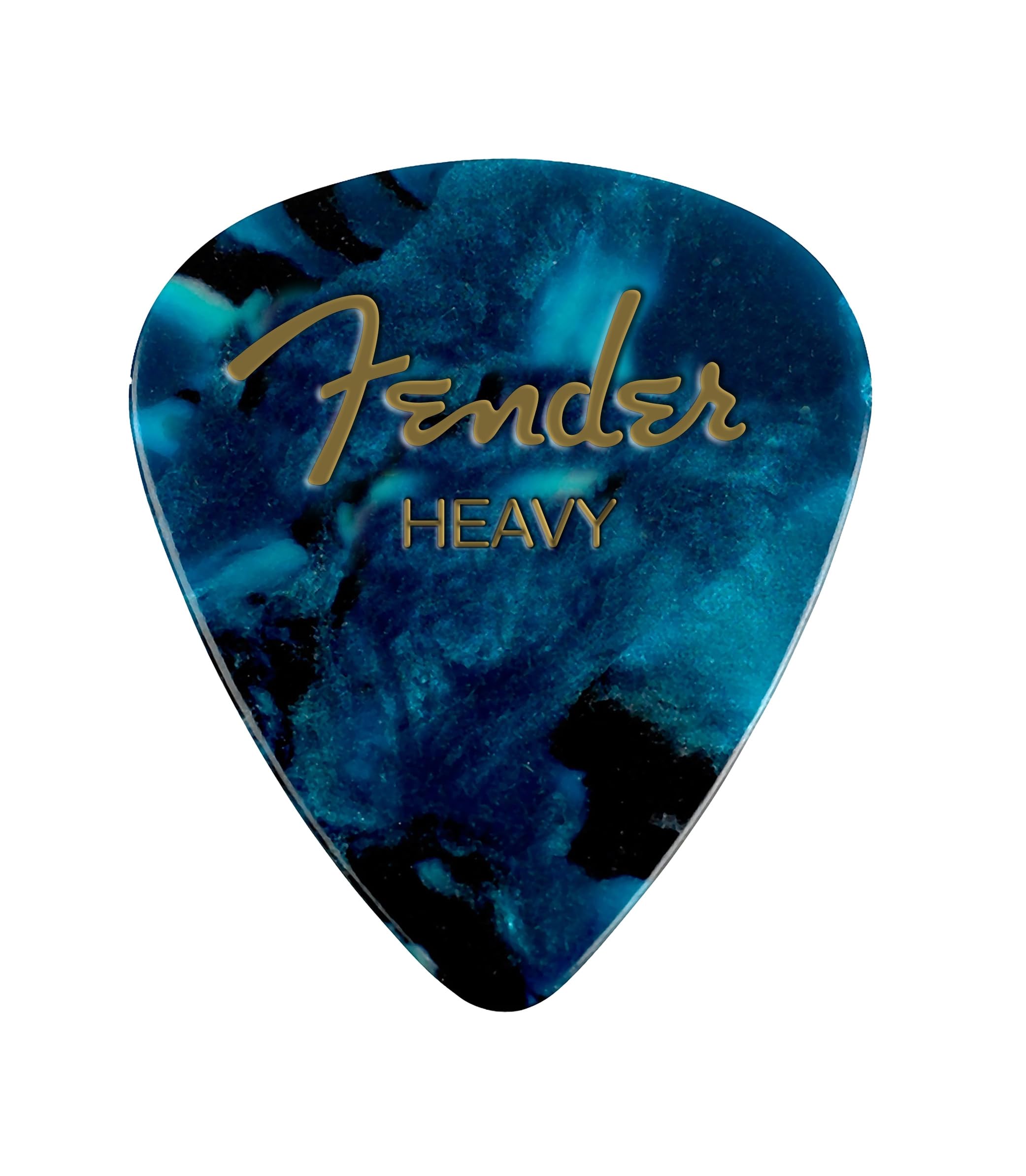 Fender Pearl Celluloid Picks, 351, Ocean Turquoise Moto, Heavy, 12-Pack