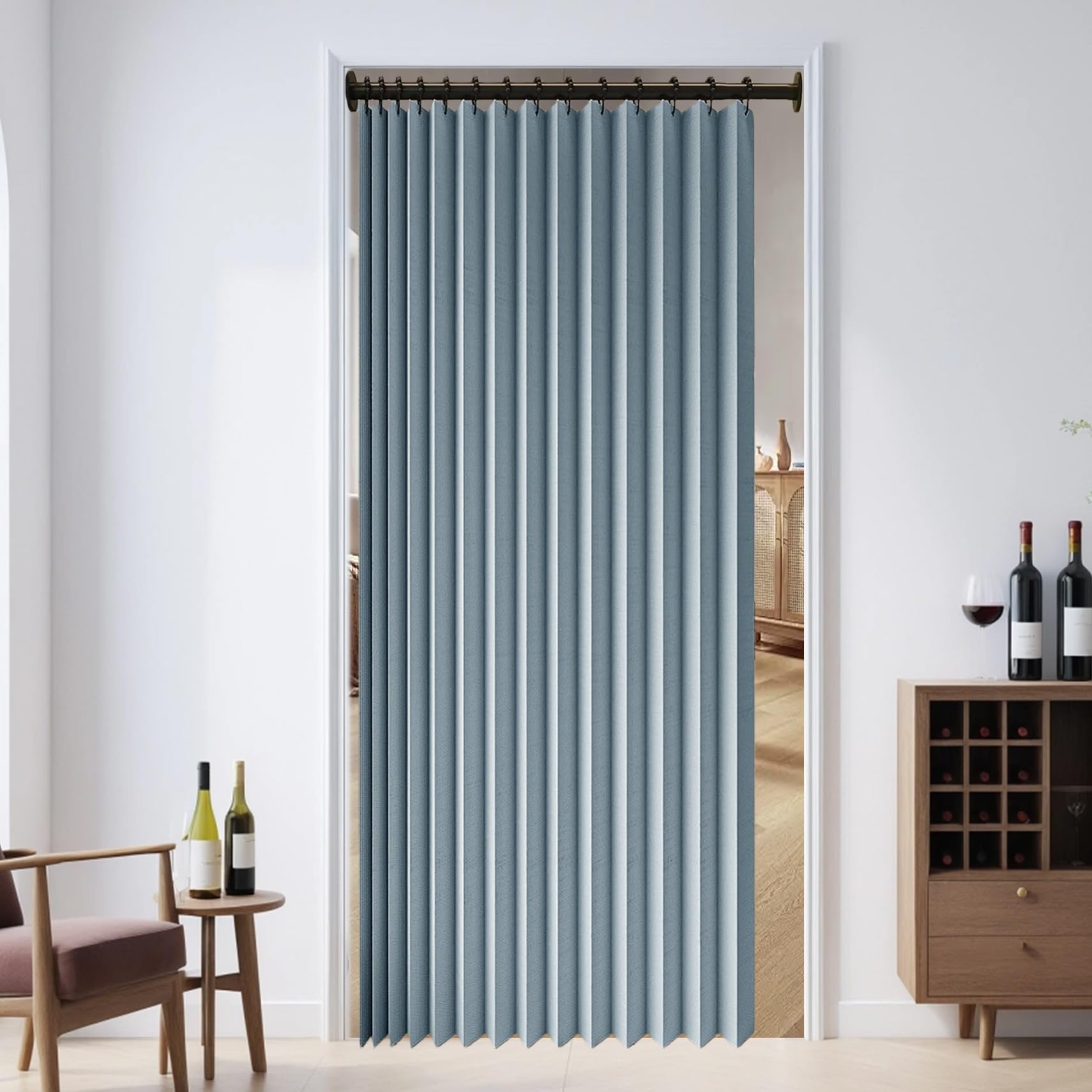 Rideau occultant thermique 132 x 200 anti froid séparation pièce
