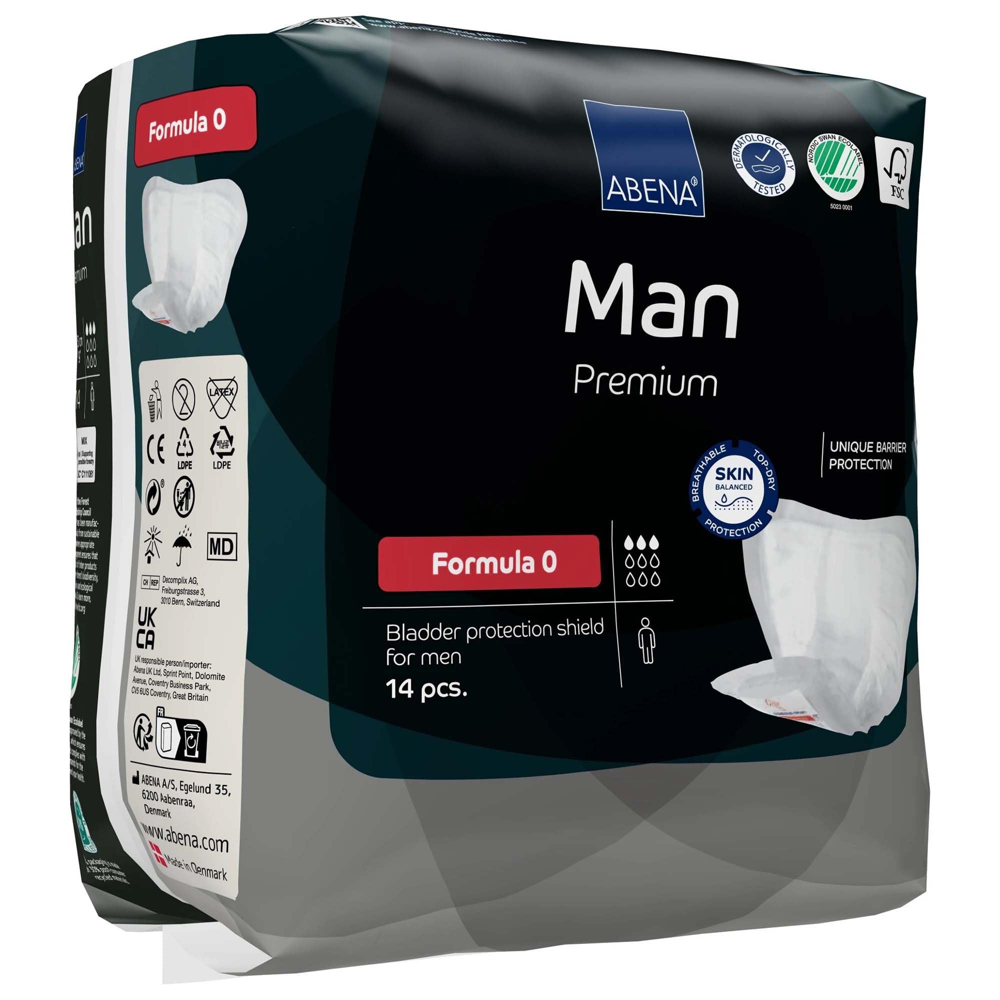 Abena Man Formula 0, Premium - Inkontinenz-Einlagen für Männer bei Blasenschwäche und Harndrang