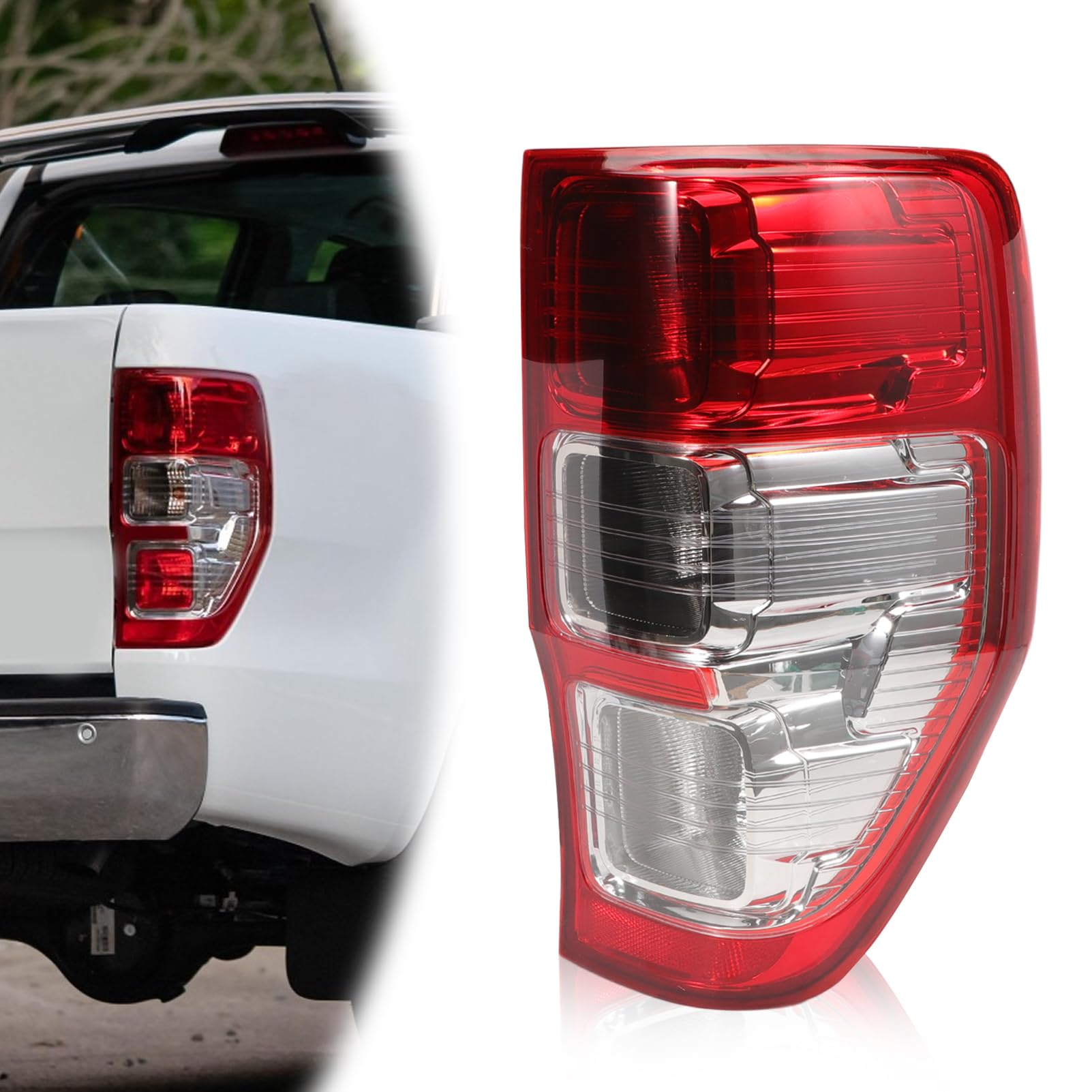 Piloto Trasero Derecho para Ford Ranger T6 2012-2021 | Faro Trasero Lado Pasajero Ranger T6 PX MK1 MK2 MK3 2012-2021 Montaje Luz Trasera LED Directo Plug and Play