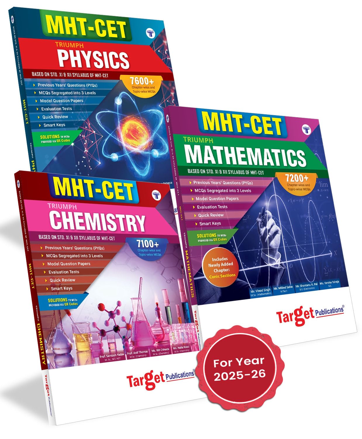 MHT-CET Triumph Physics Chemistry and Maths (PCM) Books for Engineering & Pharmacy Entrance Exam | On 11 and 12 Maharashtra B