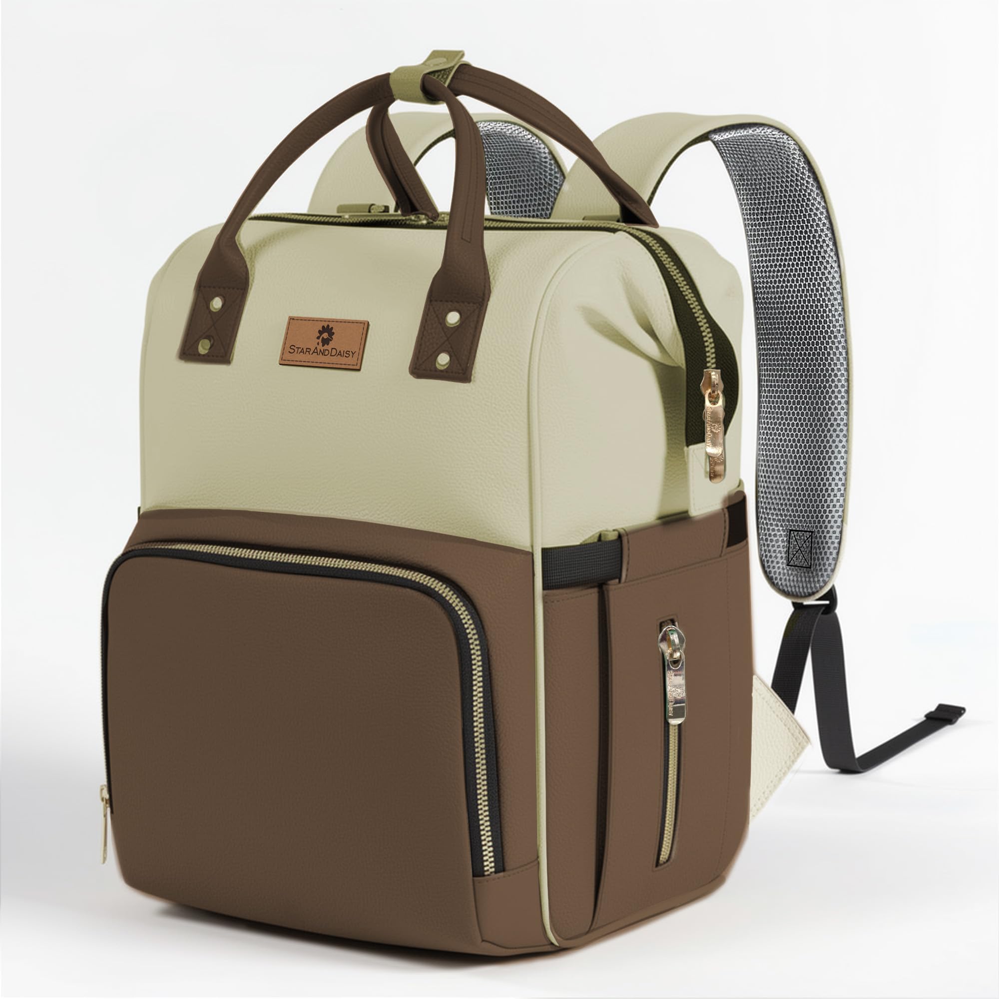 StarAndDaisy Diaper Bag for Mothers for Travel – 27L Lightweight Waterproof Leatherite Diaper Bag/Baby Bag for Mother Travel with 15 Multi-Purpose Pockets & Quick Access Diaper Pocket