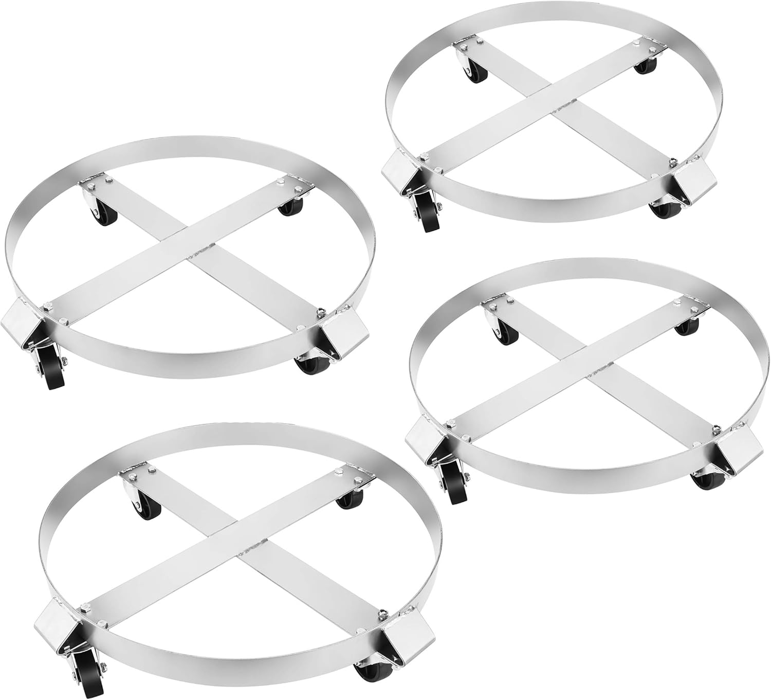 Onе-Dау Sаlе: Uр tо 40% оƒƒ 55-Gallon Drum Dolly Set of 4 – Heavy-Duty Steel Dolly Pack with Cross Braces and 4 Caster Wheels – 1,000-Pound Capacity Each by Pentagon Tools