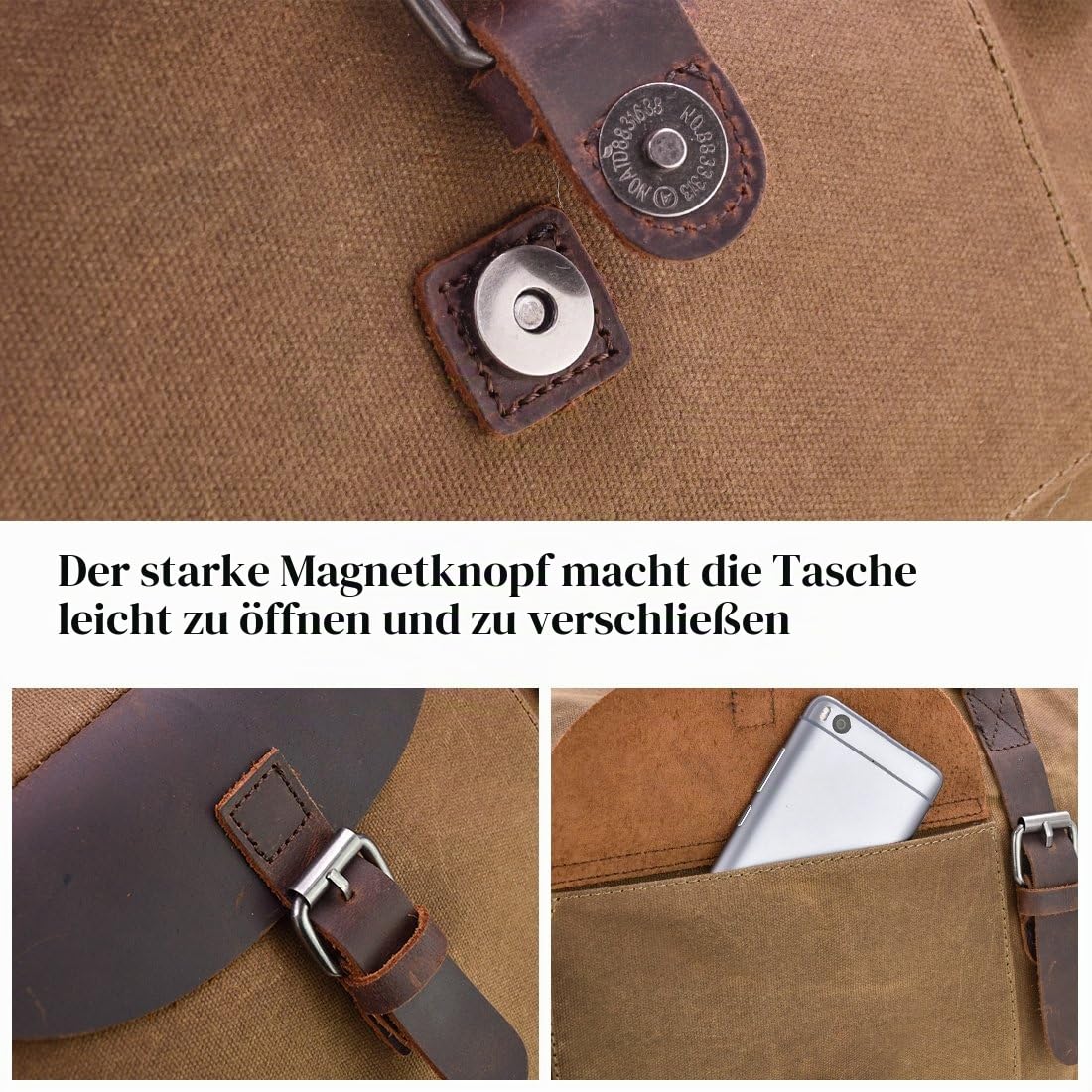 Reisetaschen Herren Leder Wasserdicht Canvas Weekender Tasche Großen Kapazität Reisetasche Unisex Vintage Handgepäck Bag