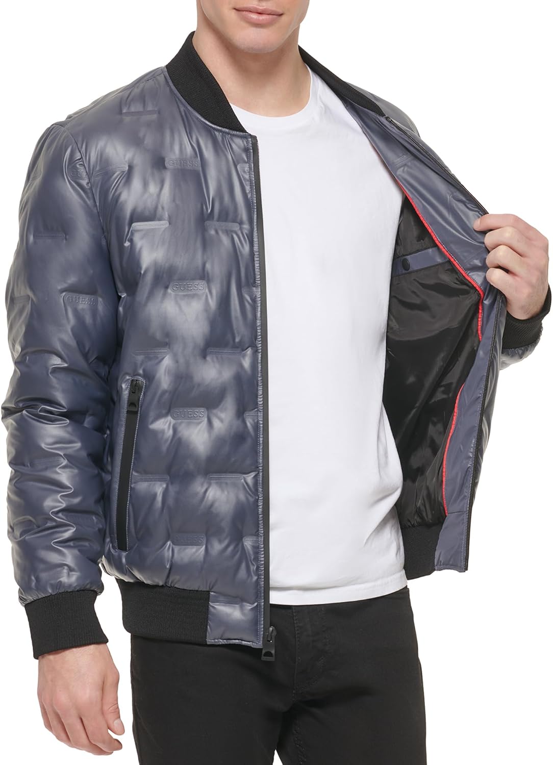 GUESS mens Warm Rain Resistant Jacket - Image 5