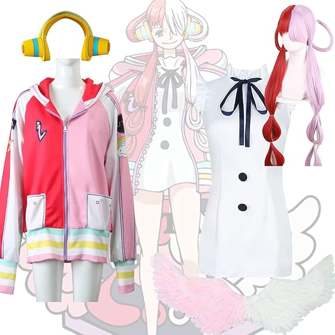 Amazon.co.jp: [Sheruan] ウタ コスプレ ワンピース コスプレ服 子供用サイズ 大人用 フィルム レッド 劇場版 ジャケット  ワンピースセット ヘッドホン ウィッグ ヘッドフォン 羽 謎の少女 イベント 撮影用 仮装 変装 イベント お祭り 文化祭 学園祭 ハロウィーン
