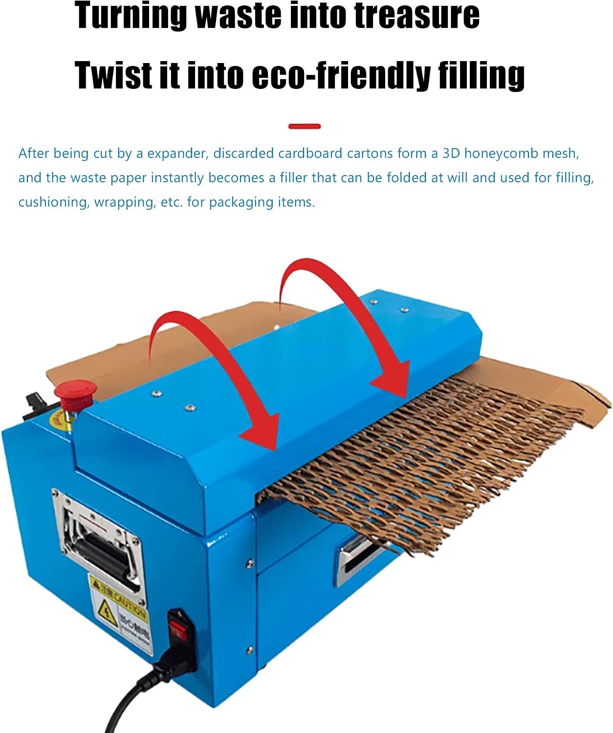 500MM Corrugated Box Cutting Machine - Cardboard Slitting & Shredding Tool for Waste Paperboard, Kraft Expanding Pad Cutter, Ideal for Carton Paper Recycling