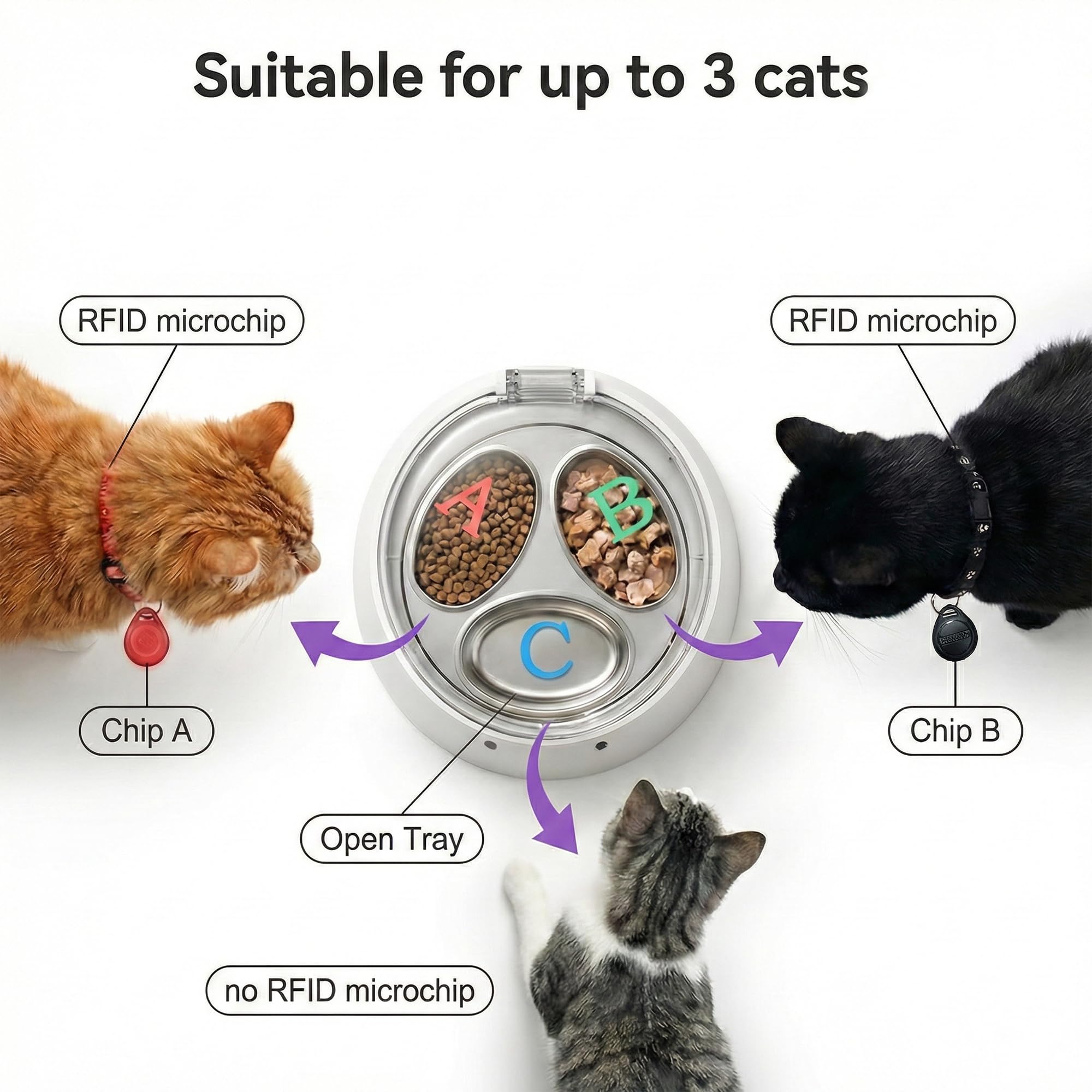Amazon | Anifam Microchip Cat Feeder Alternative、RFID自動ペット