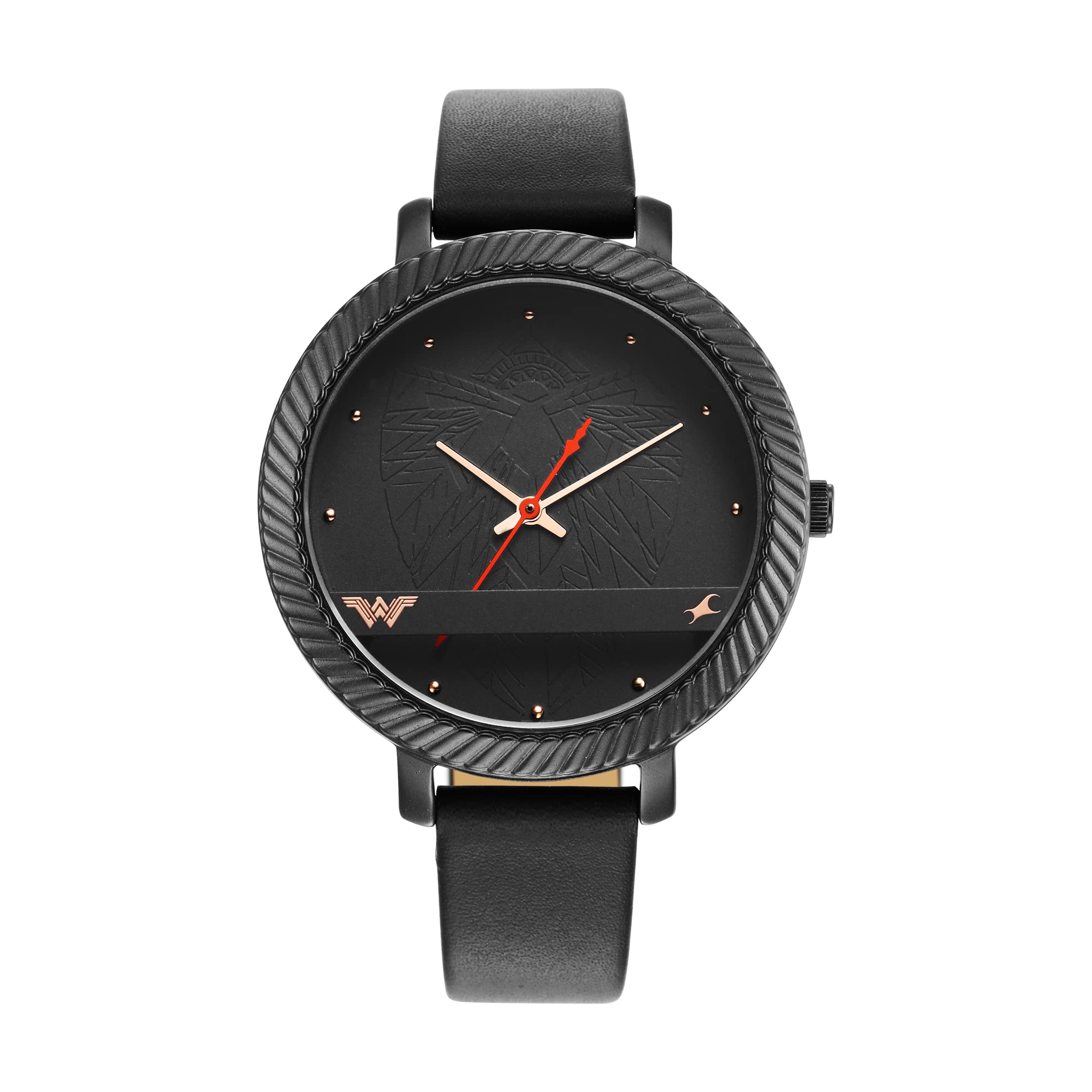 Fastrack Wonder Woman Quartz Analog Black Dial Leather Strap Watch for Girls-6243NL01 (B09T2T3YS3) Amazon Price History, Amazon Price Tracker