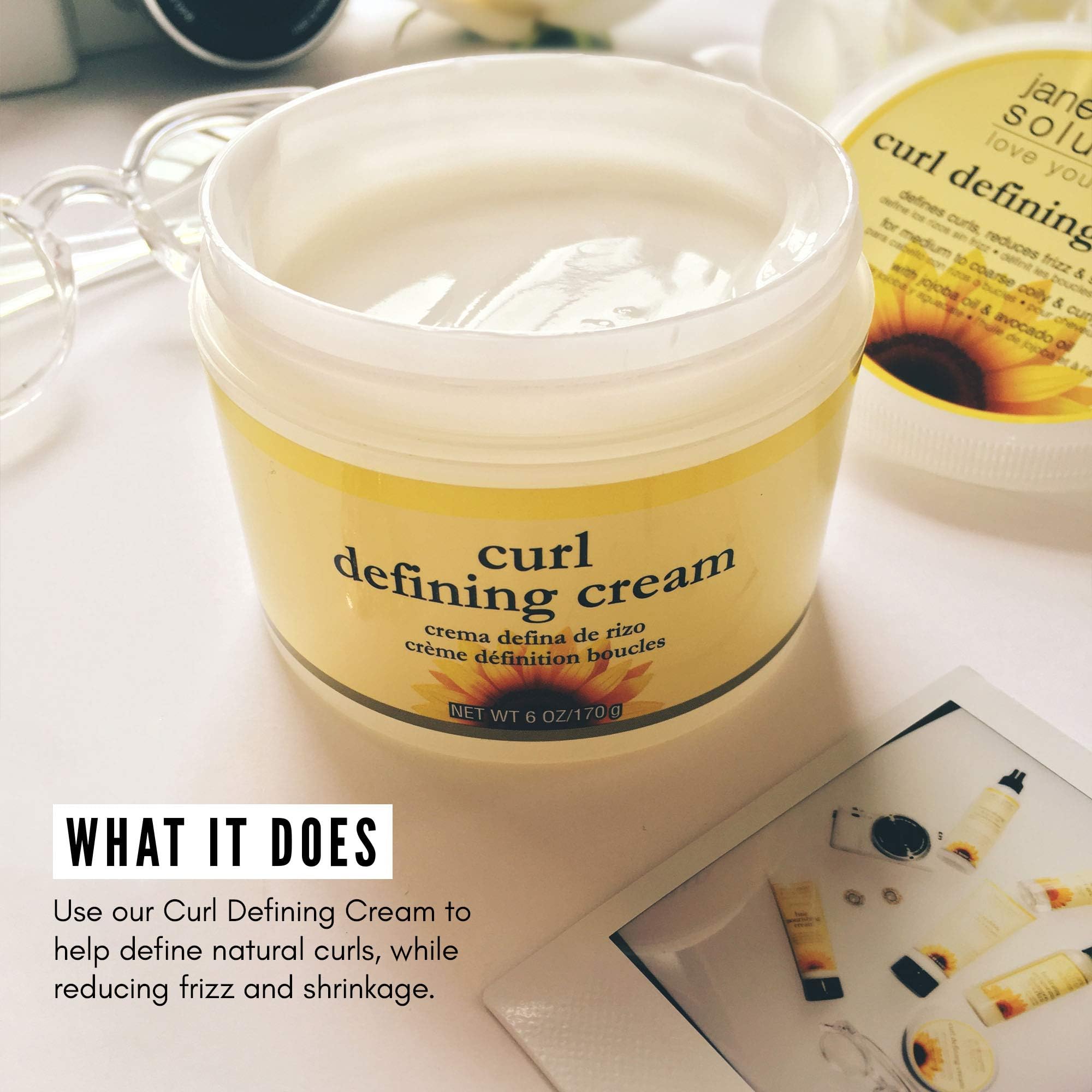 Jane Carter Solution Curl Defining Cream (6oz) - Reduce Frizz, Nourish, Lightweight
