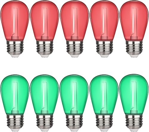 Bombillas LED de colores S14 de repuesto E26 para boda, Halloween, Navidad, fiesta, bar, ambiente de estado de ánimo, decoración de festivales (5