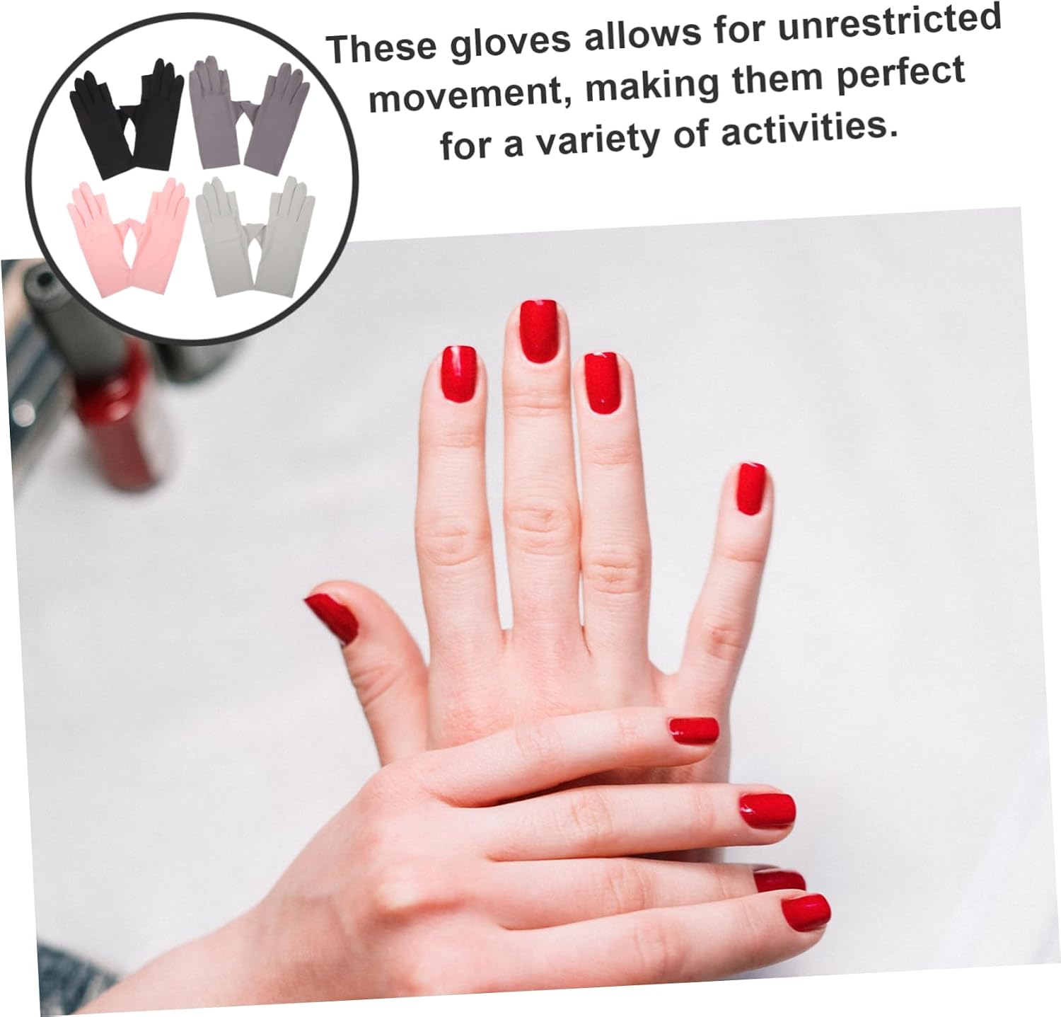 FOMIYES 4pairs Uv Gloves for Gel Manicures -uv Half Finger Gloves for Women Breathable Prevent Calluses Protect Hands from Sun Damage