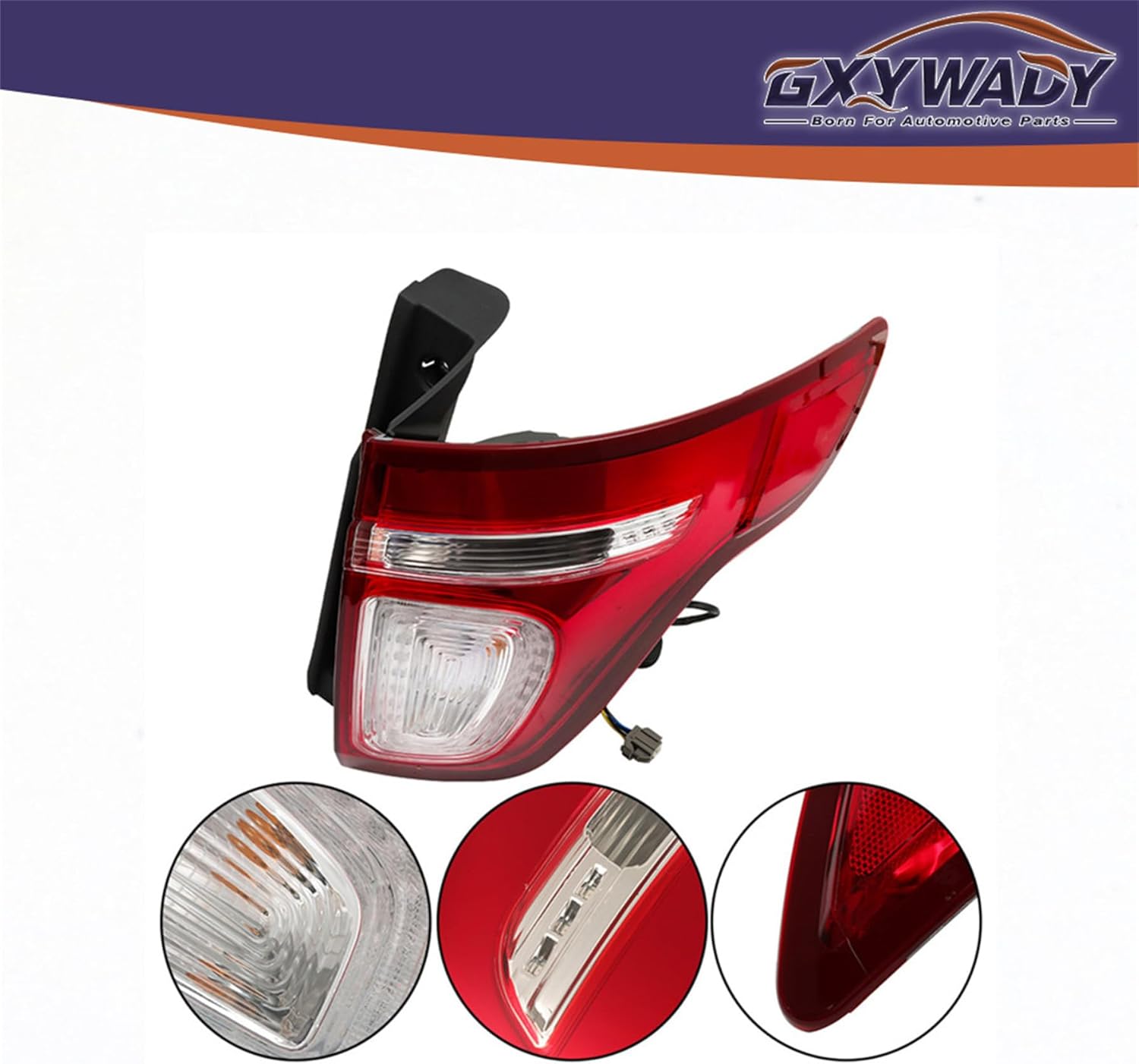 GXYWADY Tail Lights Assembly Replacement for 2011-2015 Explorer Right Passenger Side Taillights Rear Brake Light BB5Z13404C