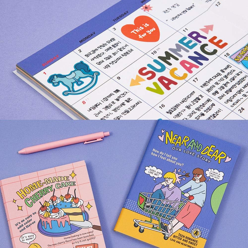 Amazon Ardium 21 Colorpoint Diary 毎月 毎週 ノート プランナー スケジュール帳 システム手帳 韓国 Cherry Cake 手帳 カレンダー 文房具 オフィス用品