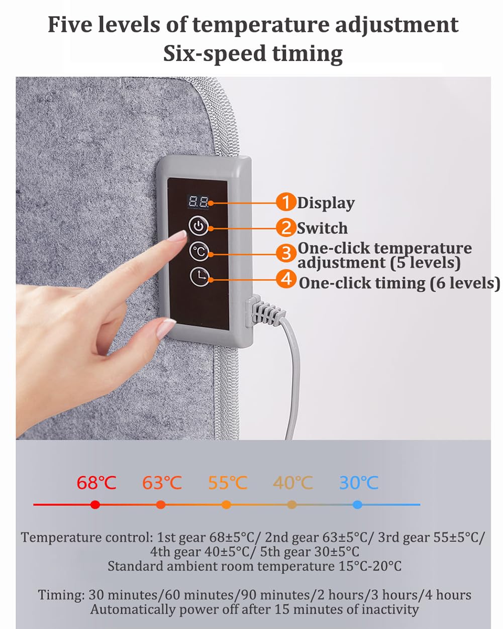 Scaldapiedi Scaldapiedi sotto la Scrivania, Scaldapiedi Termici Pieghevoli con Coperta, Scaldapiedi Elettrico con Controllo della Temperatura e Timer, Scaldapiedi Portatile per Ufficio Casa