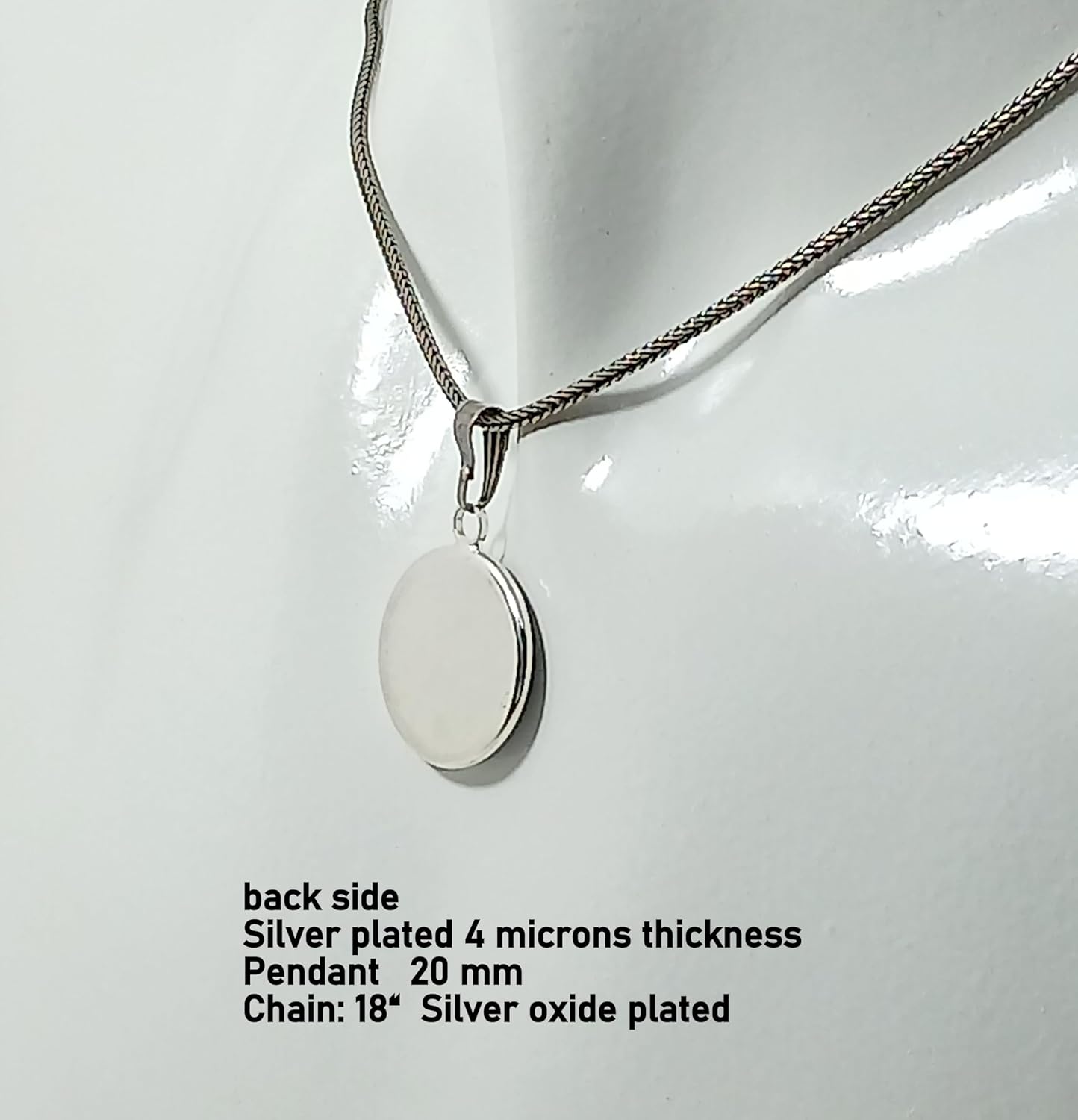 A SHER'S CREATION Minimalist Jewelry Pendant Necklace for Women & Men Silver oxide Plated with Blue Austrian Crystals – Dainty Trendy Gift for Teens, Bridal, Everyday Wear - Image 7