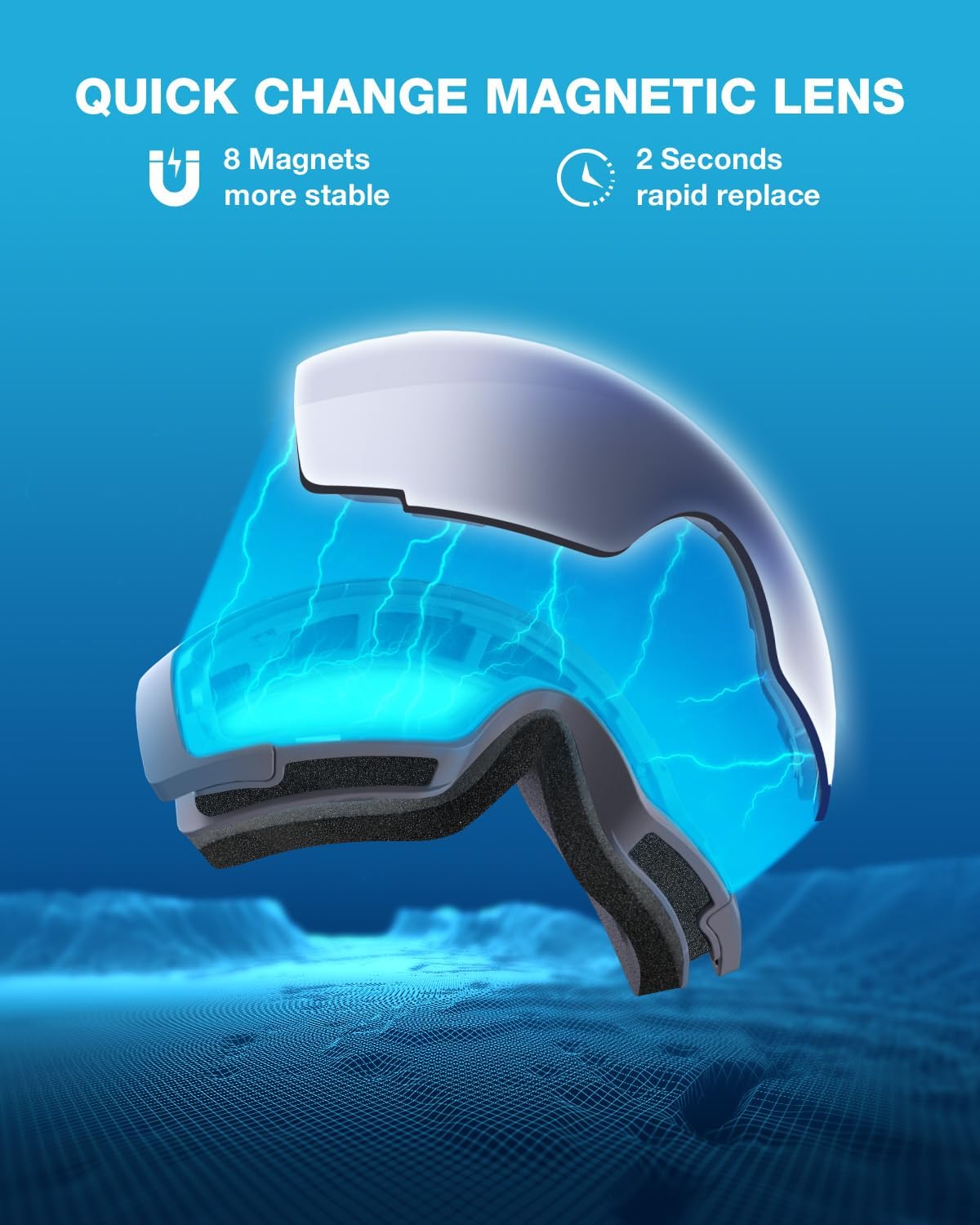 ZIONOR X4 Ski Goggles Magnetic Lens - Snowboard Goggles for Men Women Adult - Snow Goggles Anti-fog UV Protection - Image 3