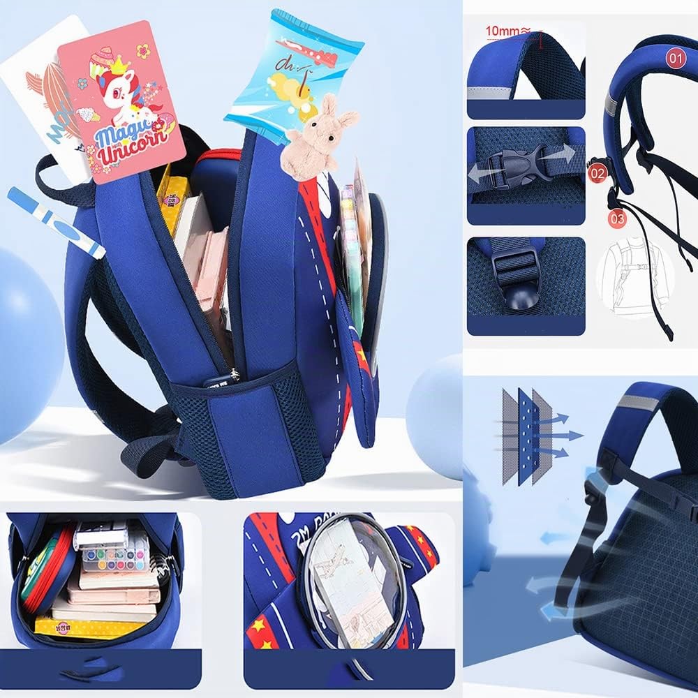 Mochila infantil, mochila de jardín de infancia de 3 años, 27 cm, mochila de dinosaurio, guardería, niñas, niños, ligera, resistente al agua, mochila escolar 2-8 años