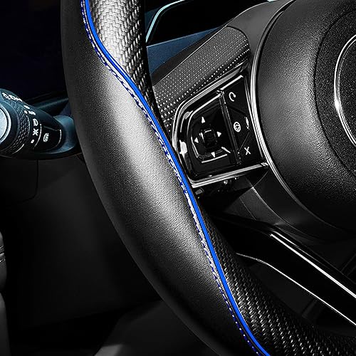 Miniatura 4 de YOGURTCK Funda antideslizante de piel de microfibra suave para volante de automóvil, universal de 15 pulgadas para mujeres y niñas, apta para