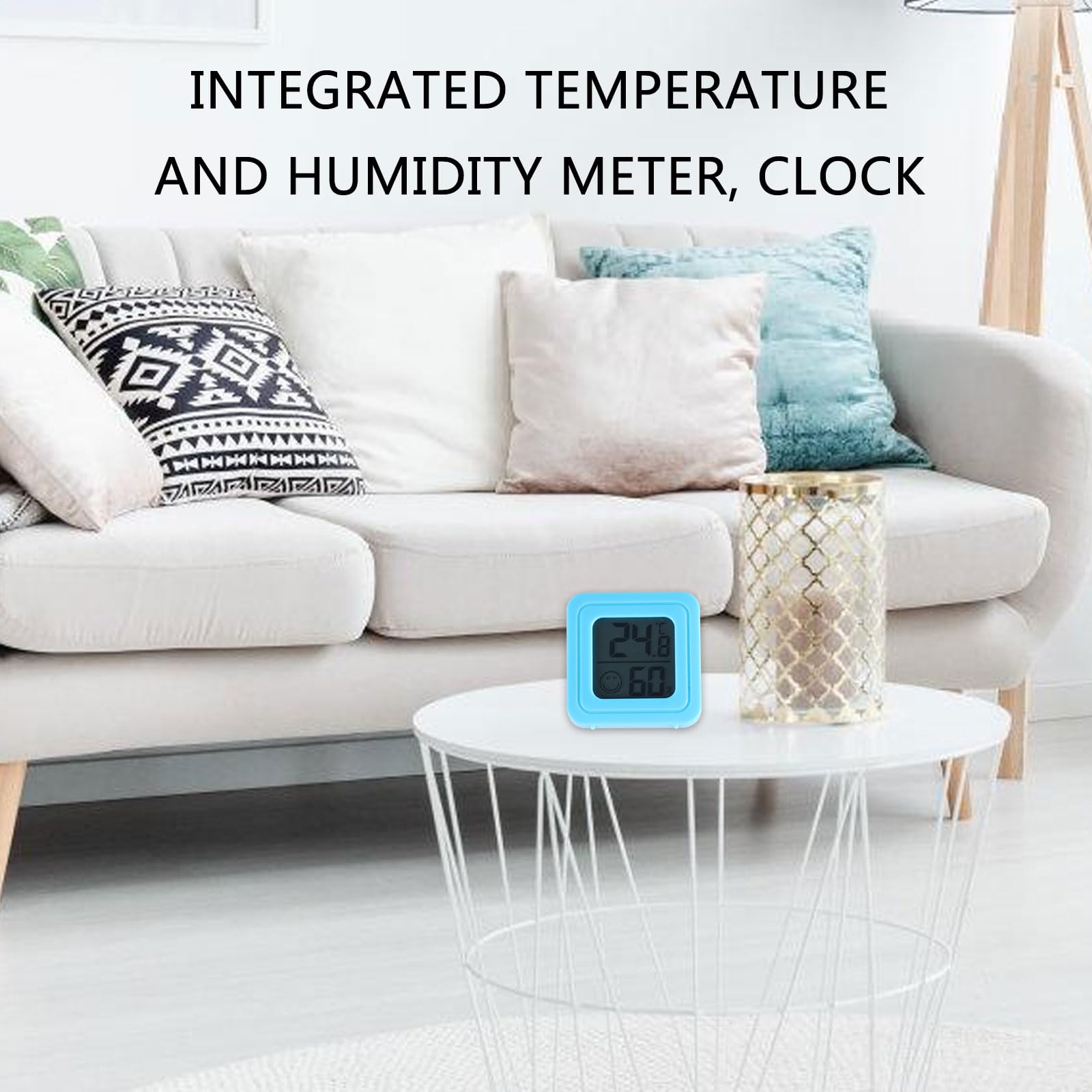 Digital Climate Monitors With Time Function Accurate Temperature Humidity Readings For Household And Automotive Setting