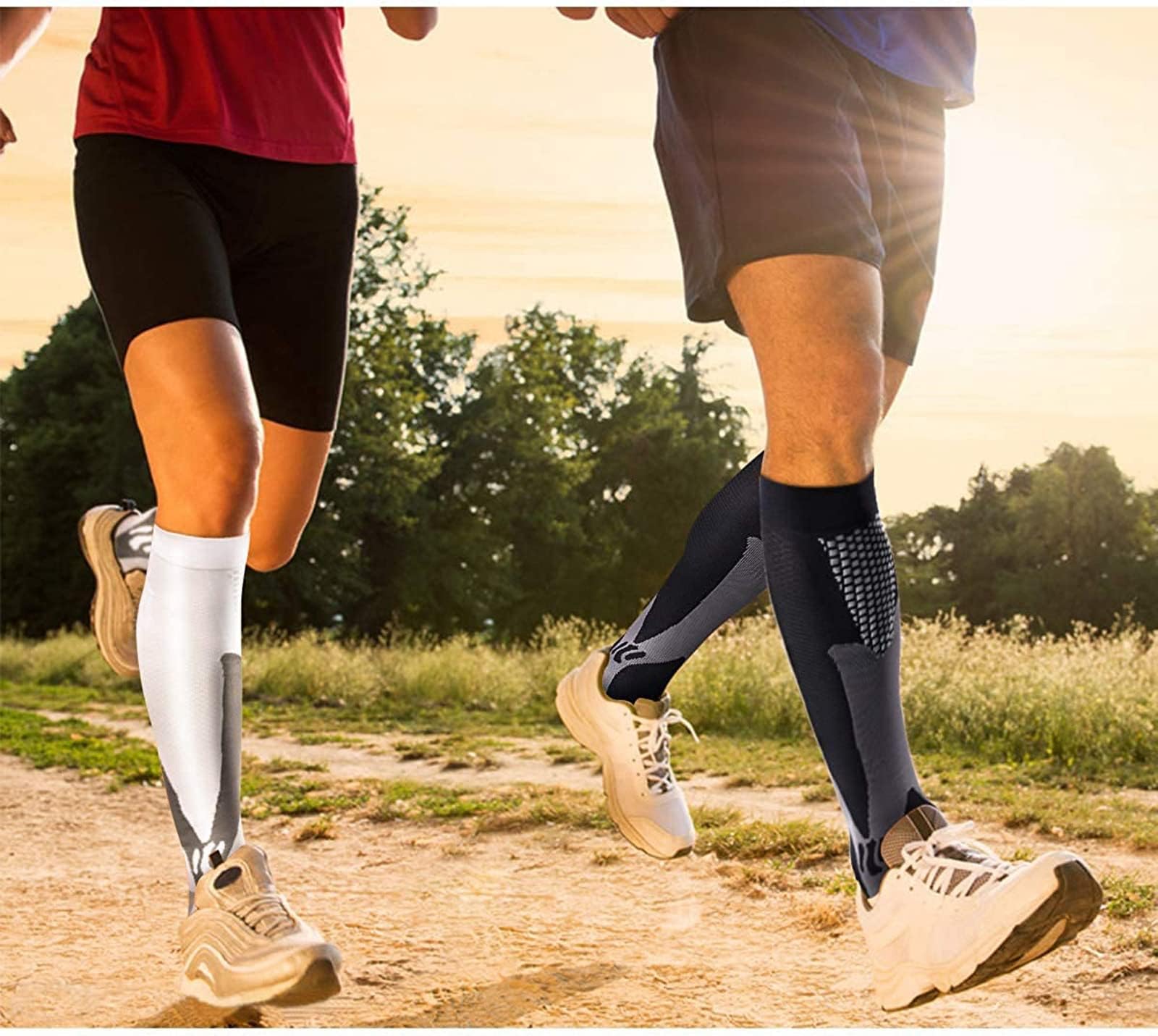 6 Par de Medias de Compresión para Hombre, Medias de Soporte Con Elástico, Calcetines de Compresión Hombres, Adecuado para Deportes, Viajes, Fitness