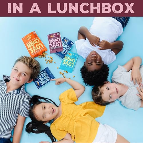 Miniatura 4 de LOVE CORN BBQ 0.7oz x 20 bolsas  Delicioso maíz crujiente  Snacks familiares saludables  Sin gluten, Kosher, sin OGM  Alternativa para papas fritas,