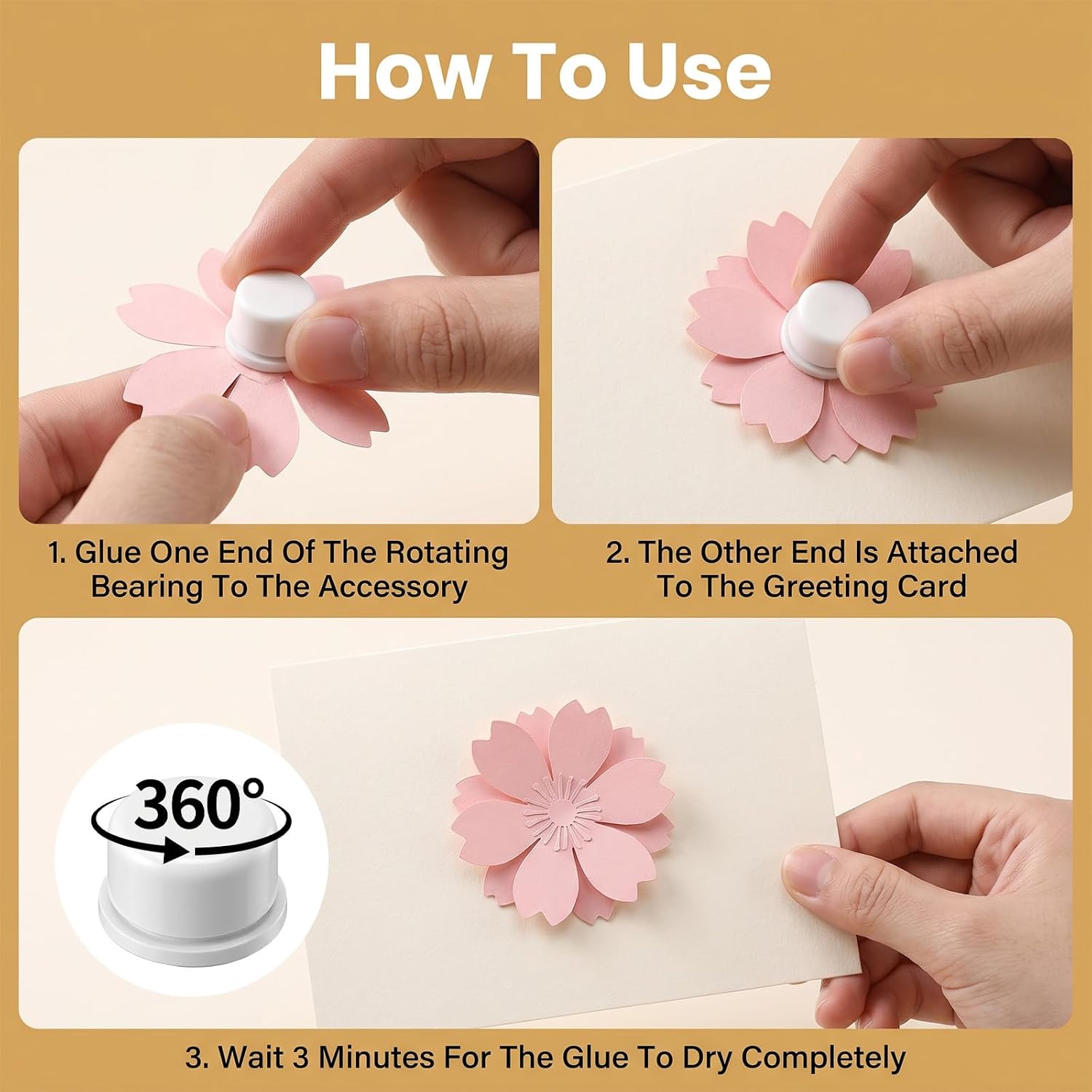 20 PCS Spinners for Card Making 360°Rotation Card Spinners Handmade Crafts