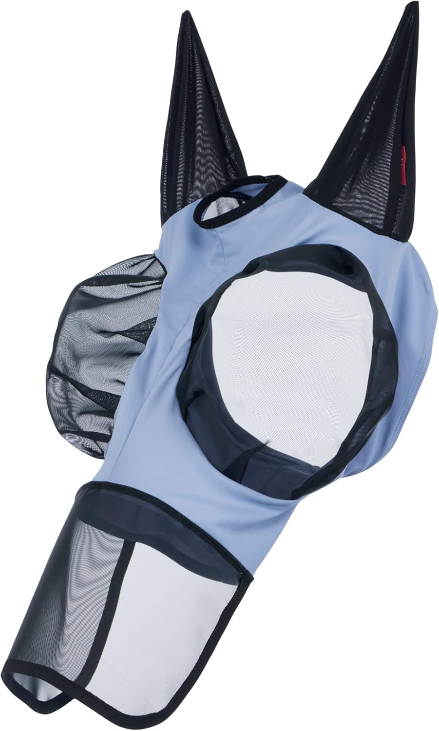 LeMieux Bug Relief Full Fly Mask - Anatomically Shaped - Bug-Eye Eye Darts - Breathable Mesh Ears - Walnut - Large