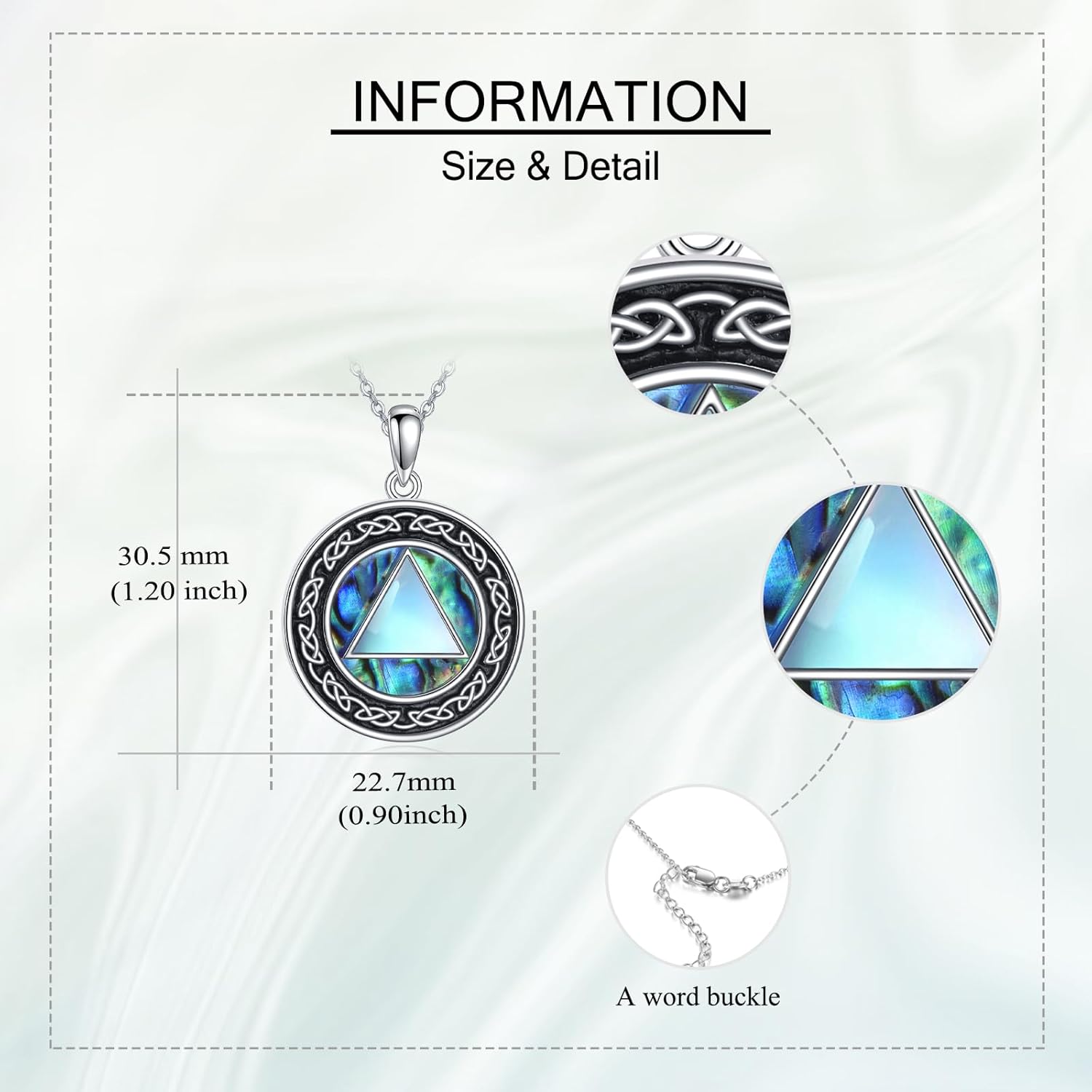 Sobriety Gifts for Women 925 Sterling Silver Flower Of Life/Lotus/Celtic Knot Pendant Necklace AA Recovery Jewelry Alcoholics Anonymous Gifts - Image 5