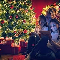 Vista 4 de Luces de Navidad LED de 66 pies, 200 LED, blanco cálido, enchufables, 8 modos, luces de cadena conectables, luces de aula para interiores