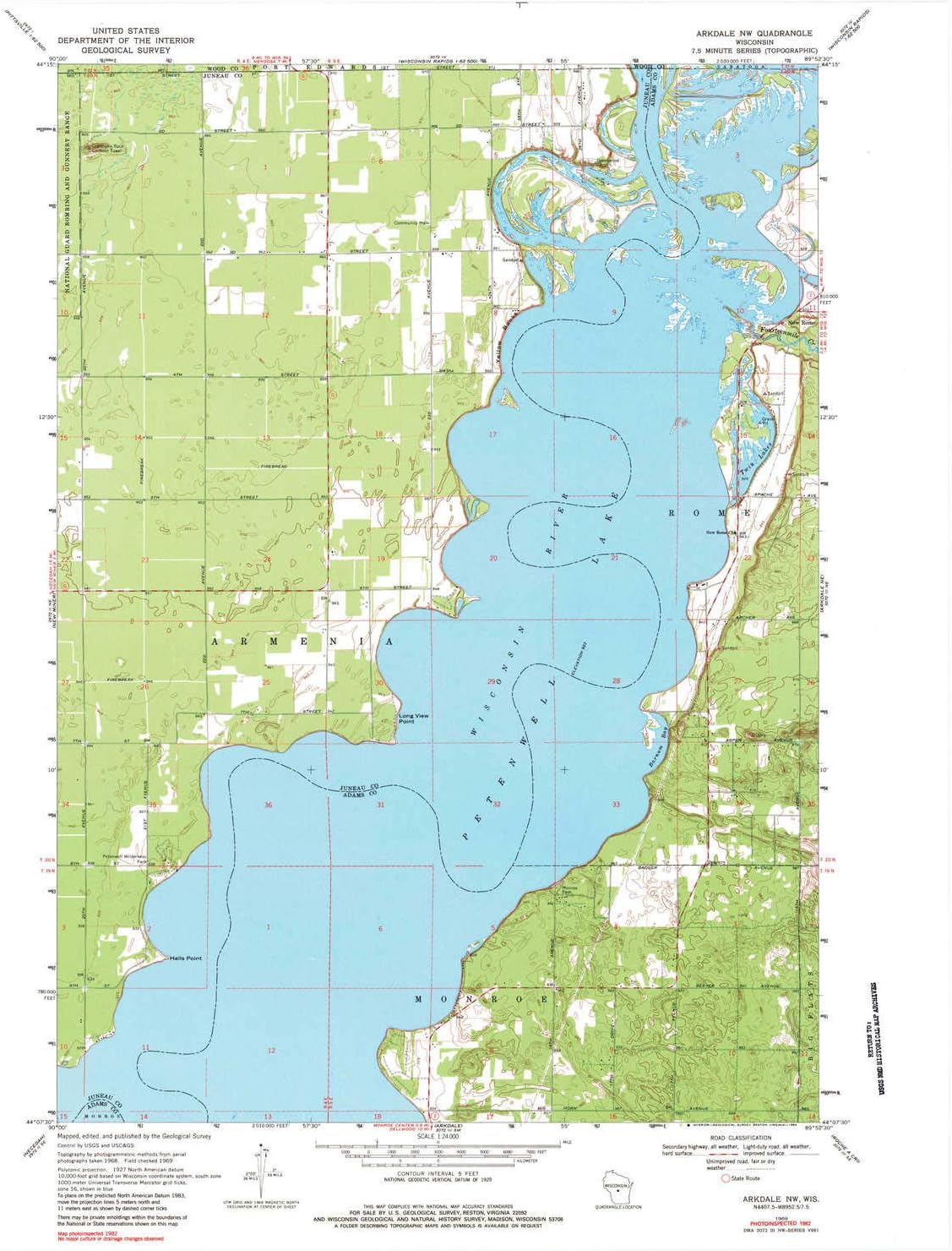 YellowMaps Arkdale NW WI topo map, 124000 Scale, 7.5 X 7.5 Minute, Historical